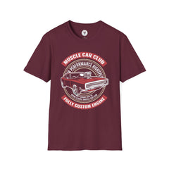 "MUSCLE CAR CLUB FULLY CUSTOM ENGINE" Unisex Soft style T-Shirt