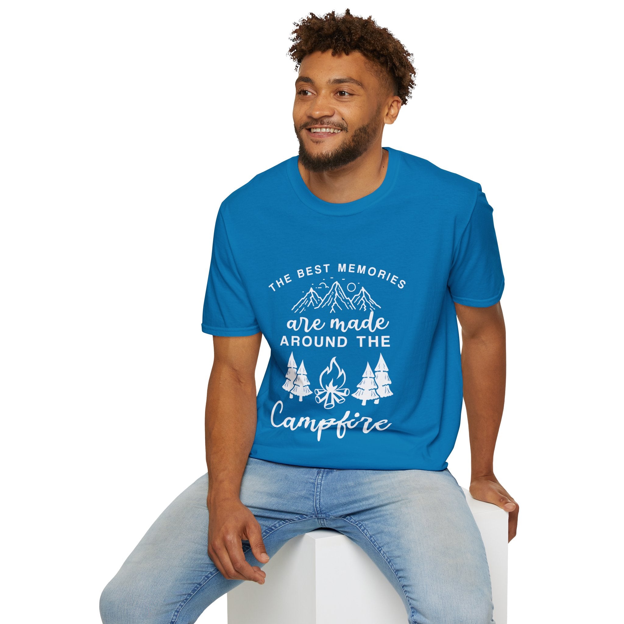 "Best Memories Are Made Around Campfire" Unisex Soft Style T-Shirt