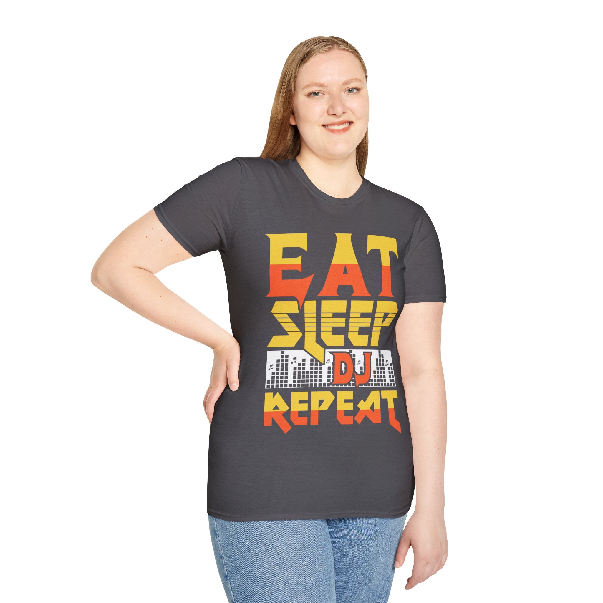 "Eat Sleep DJ Repeat" Unisex Soft style T-Shirt