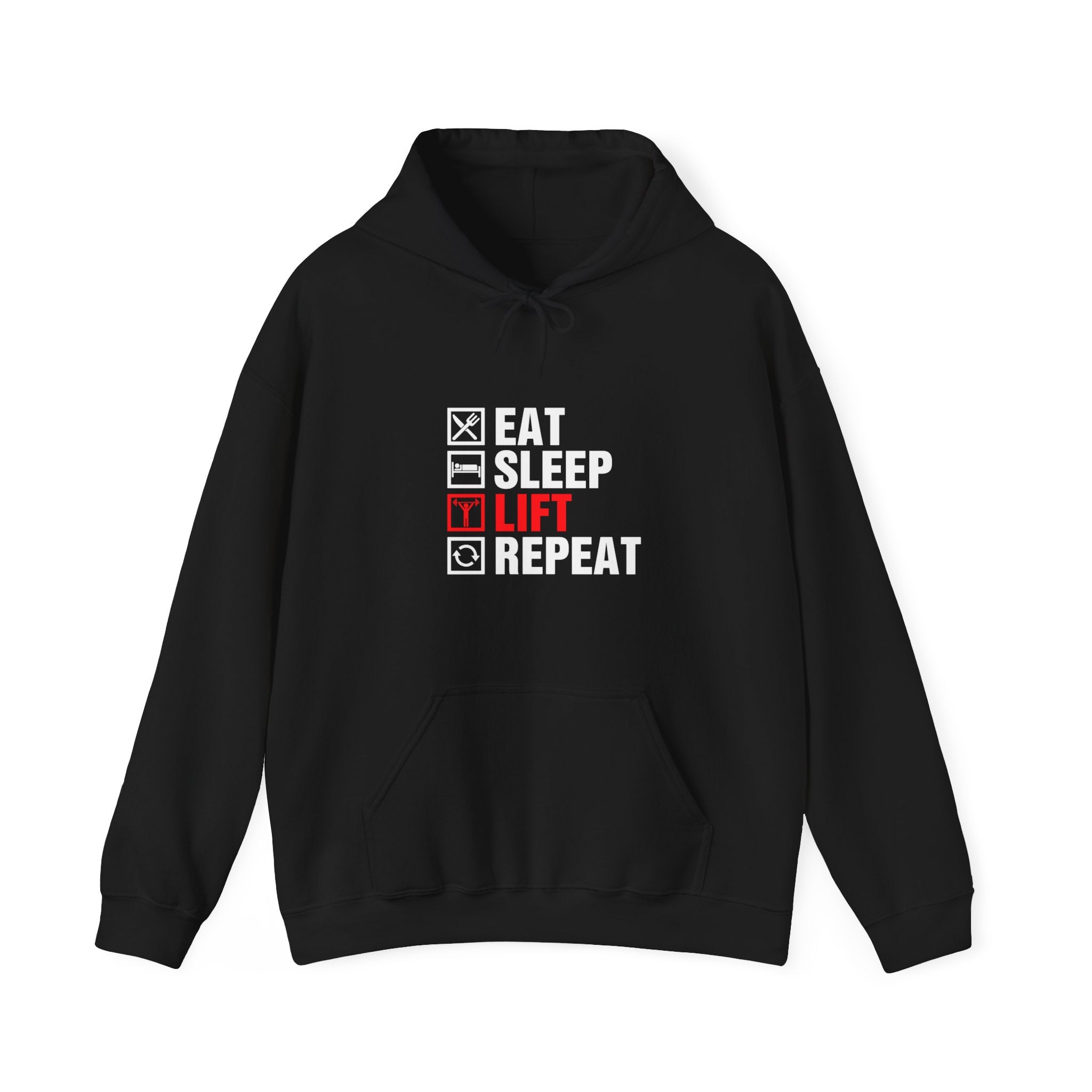 "Eat Sleep Lift Repeat" Unisex Heavy Blend™ Hooded Sweatshirt