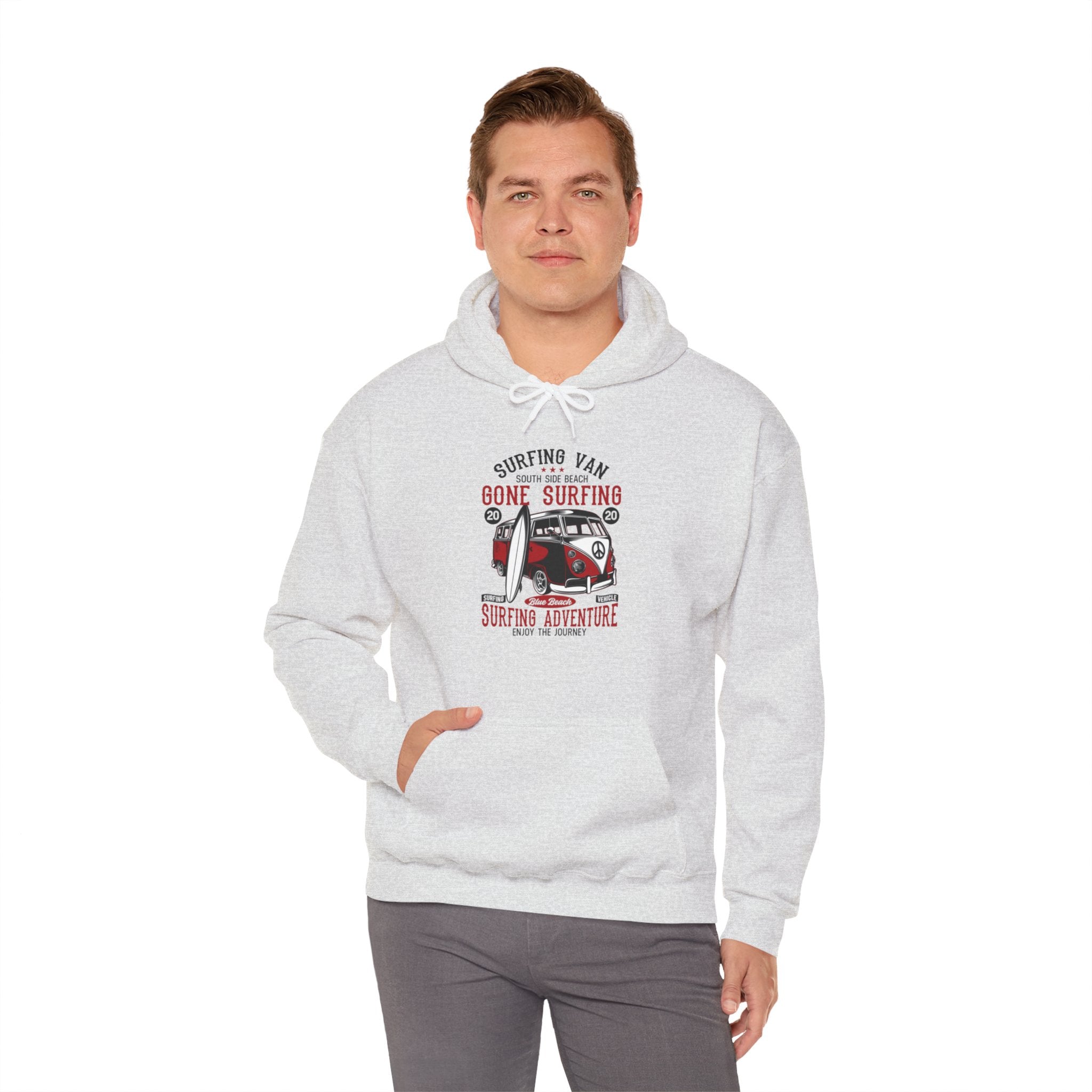 "SURFING VAN GONE SURFING SURFING ADVENTURE" Unisex Heavy Blend™ Hooded Sweatshirt