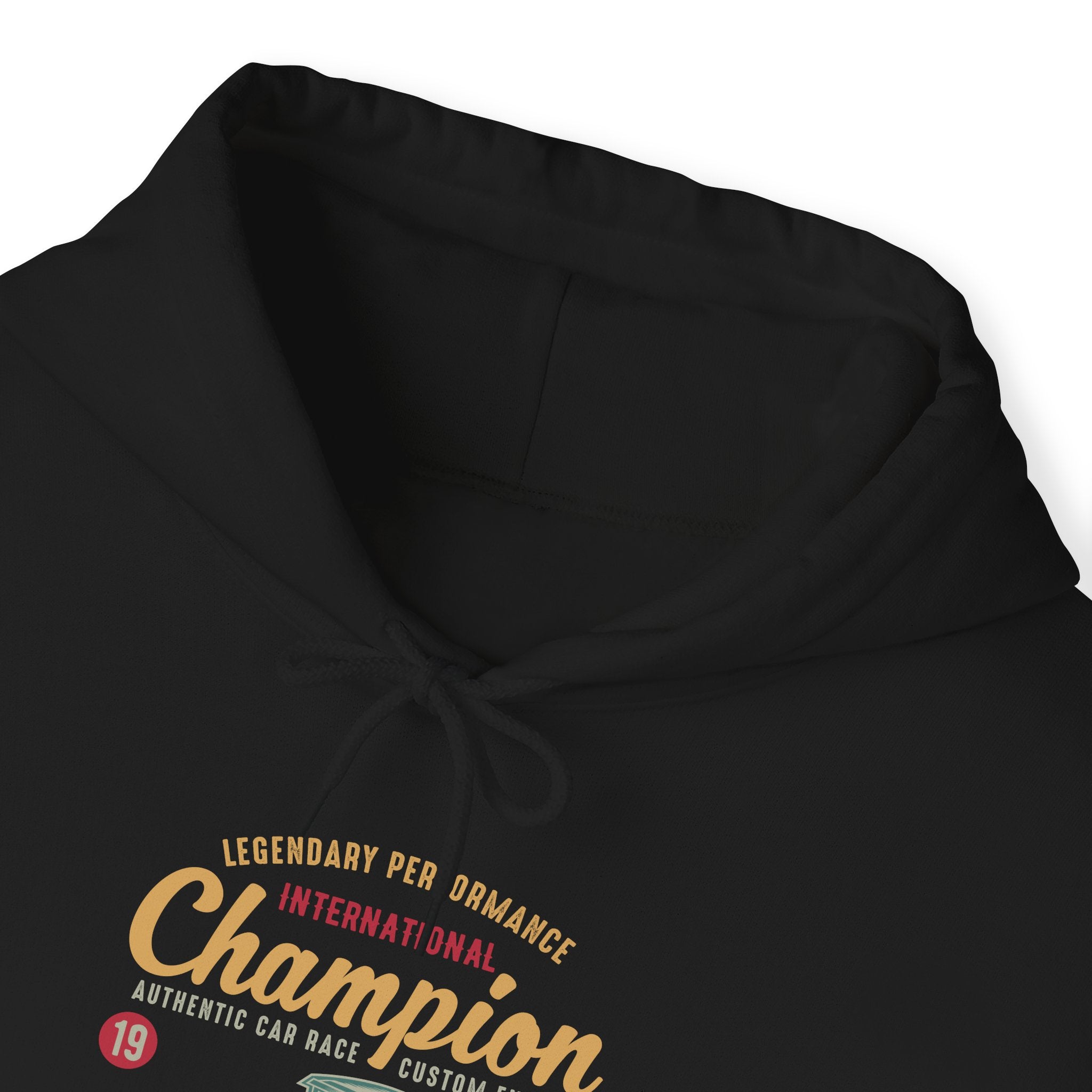 "CHAMPION VINTAGE RACING RETRO AUTOMATIVE BORN TO RACE" Unisex Heavy Blend™ Hooded Sweatshirt