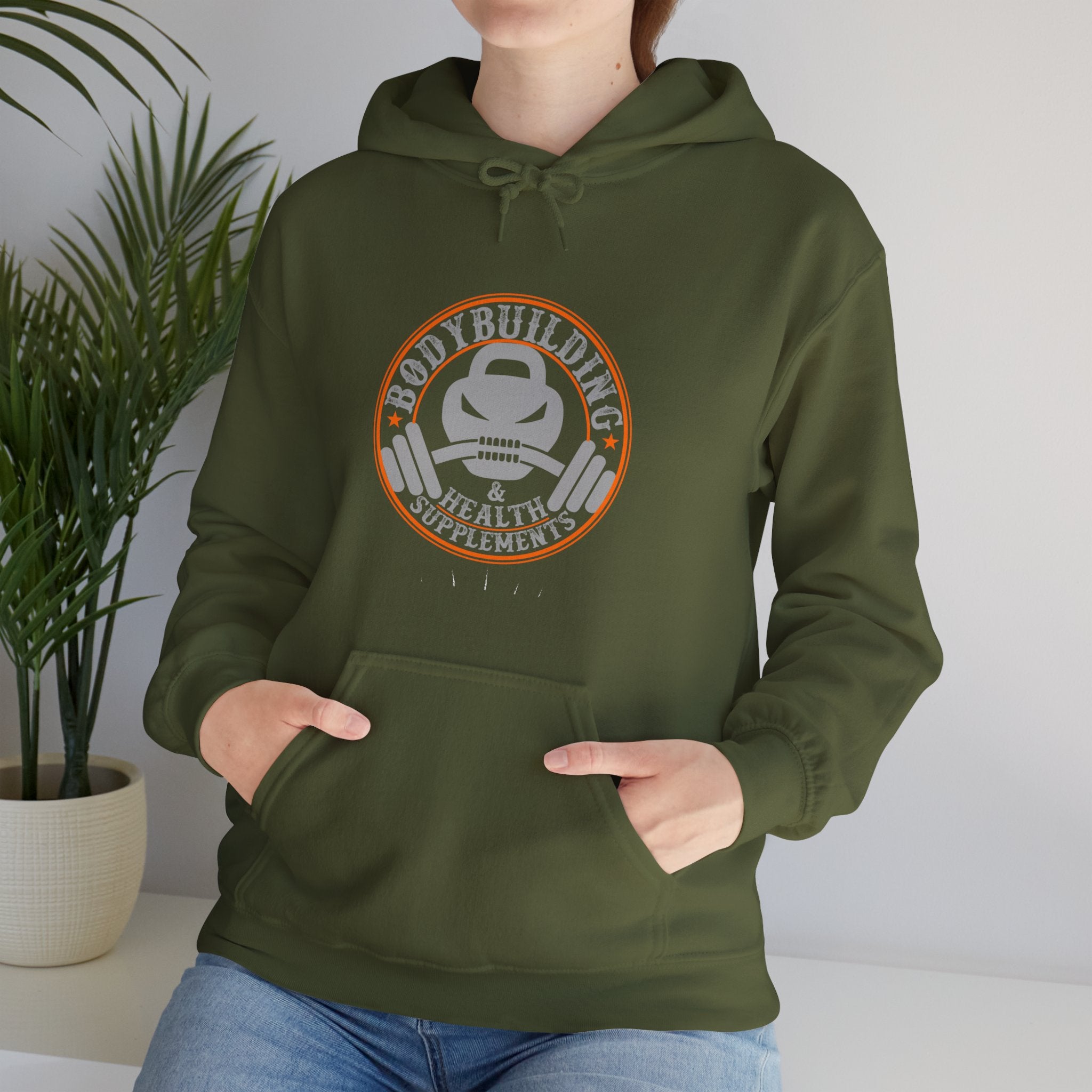 "Body Building And Health Supplements"  Unisex Heavy Blend™ Hooded Sweatshirt