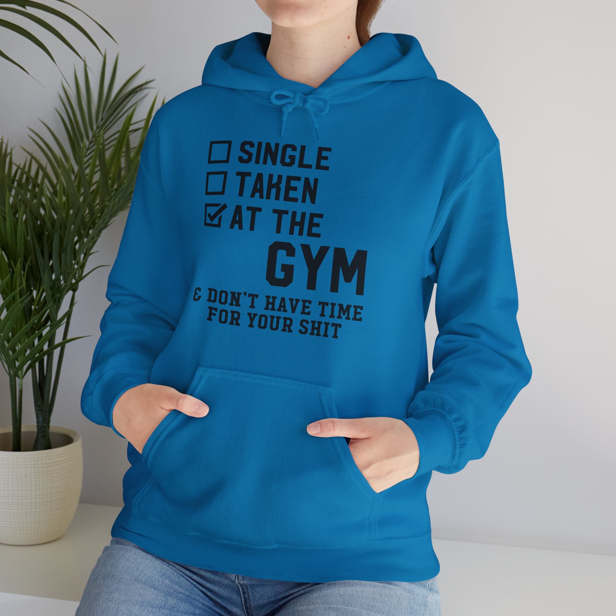 "At Gym,Not Have Time For Your Shit" Unisex Heavy Blend™ Hooded Sweatshirt