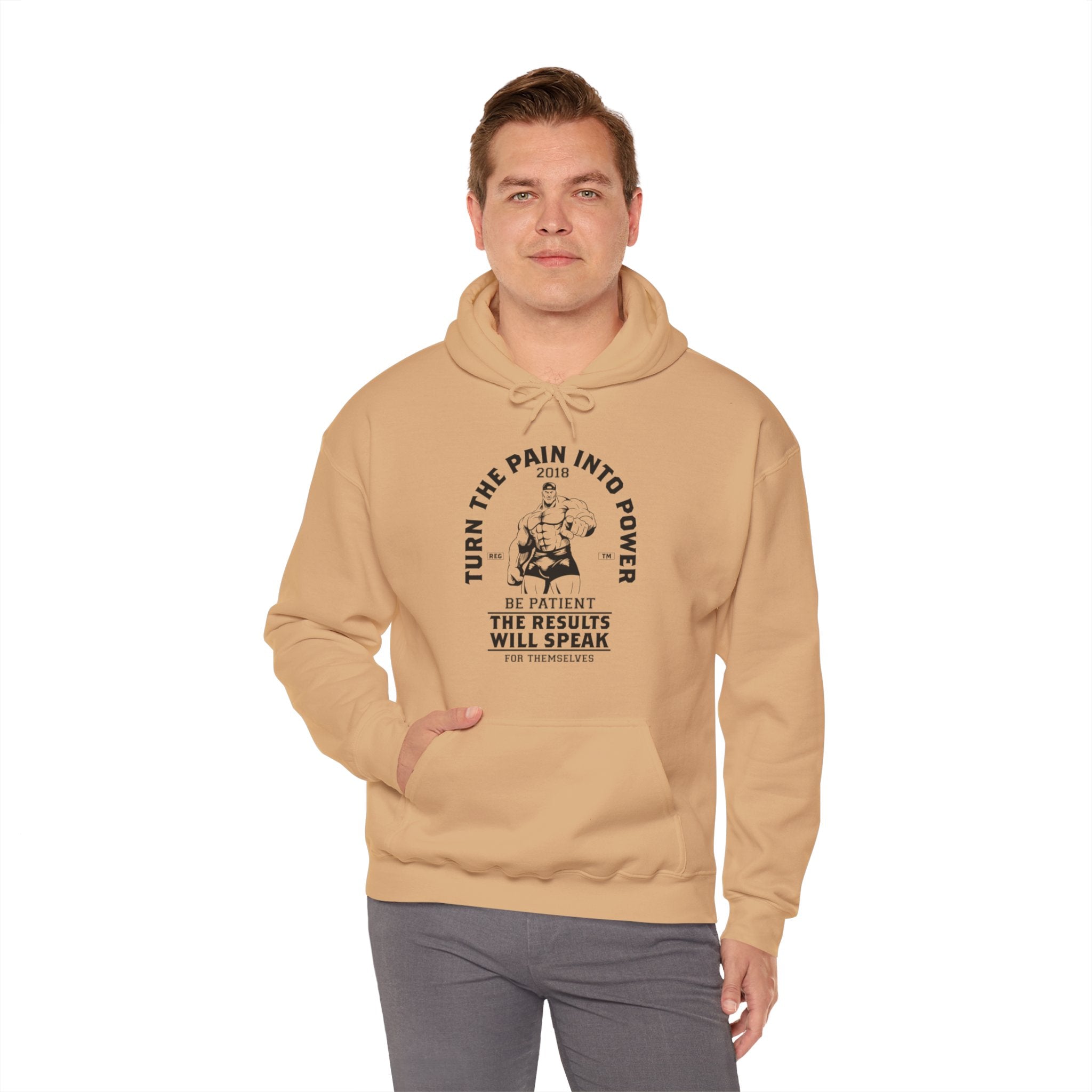 "Turn The Pain Into Power"  Unisex Heavy Blend™ Hooded Sweatshirt