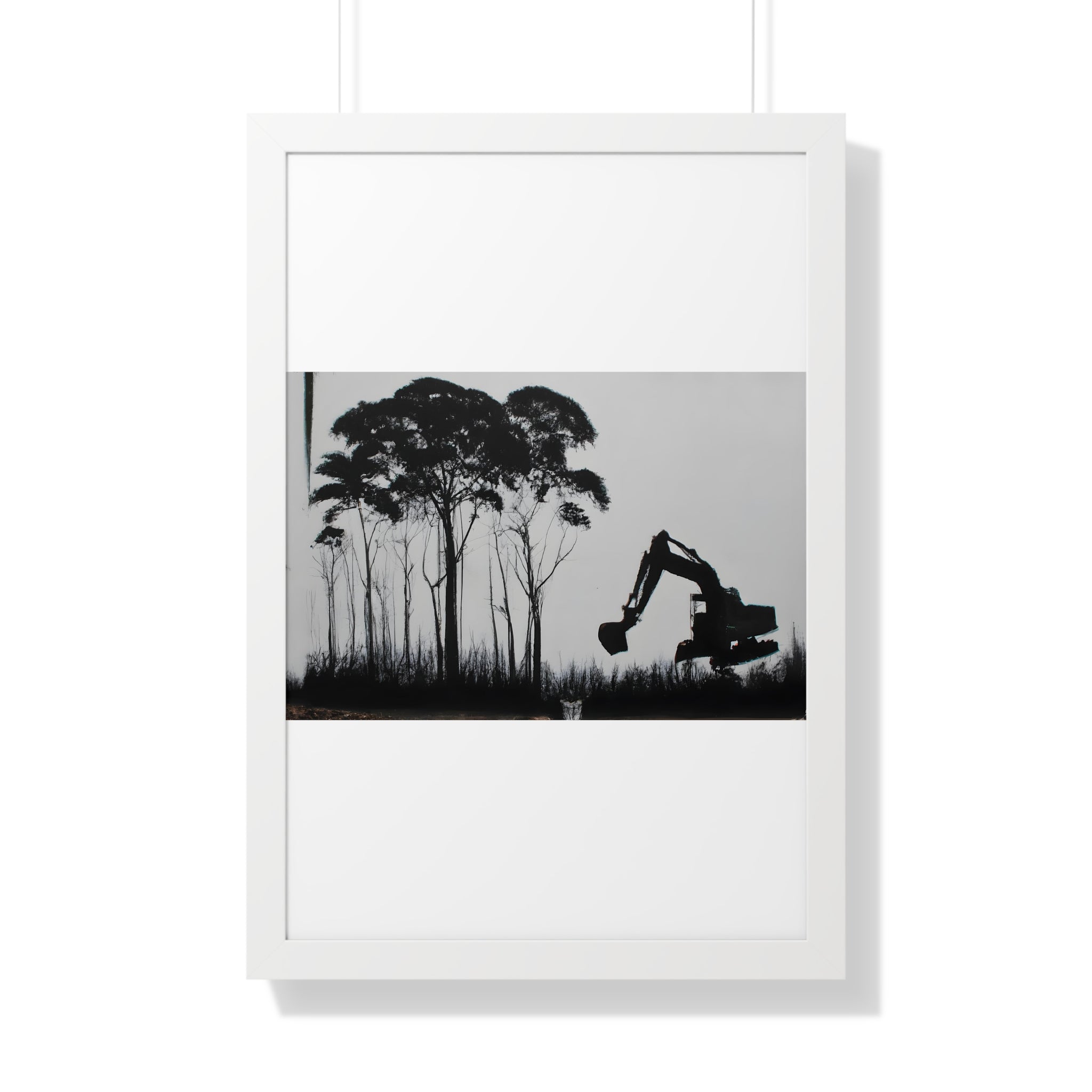 "BANKSY-STYLE GRAFFITI OF A CLEARED RAINFOREST" Framed Vertical Poster