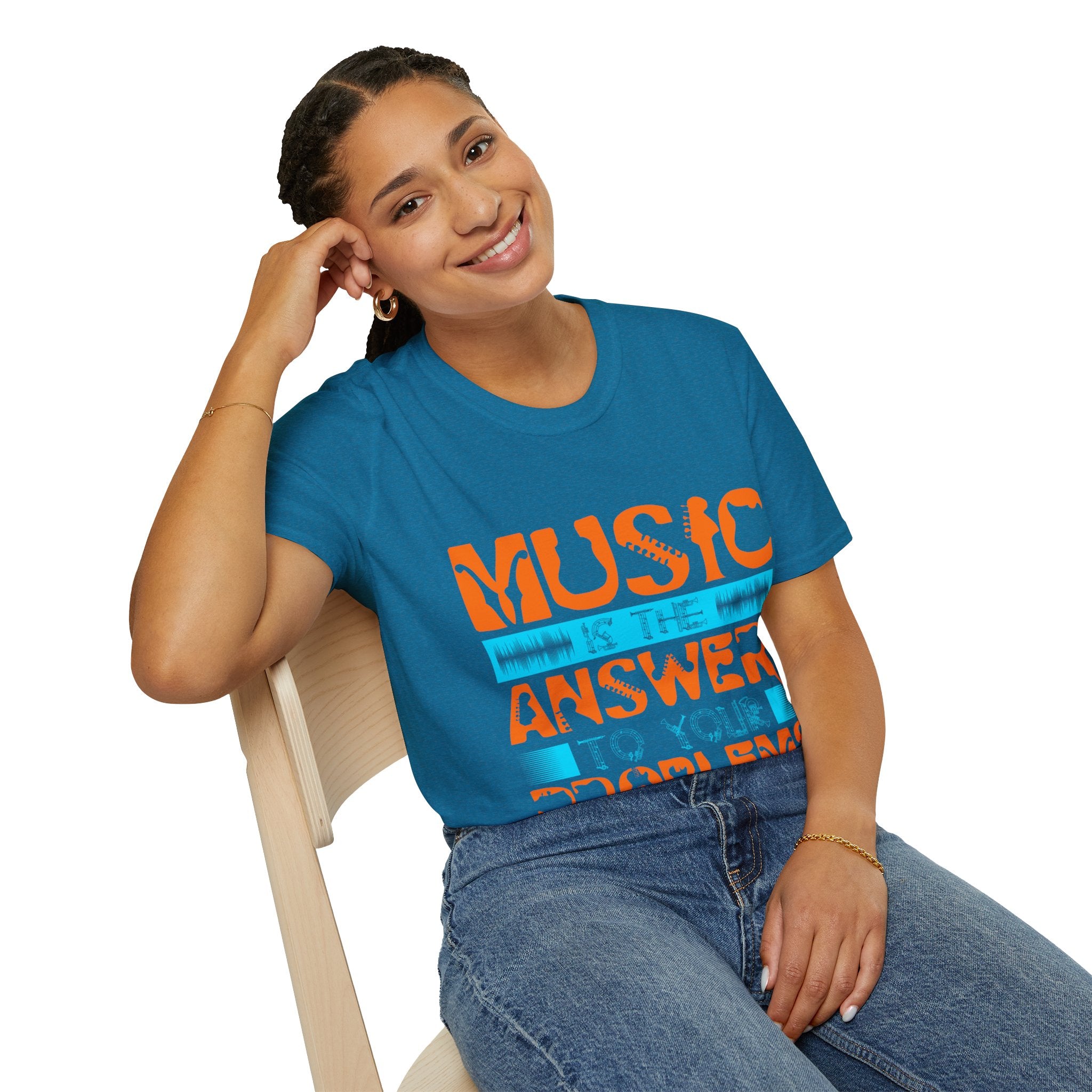 "Music Is The Answer To Your Problems"  Unisex Soft style T-Shirt