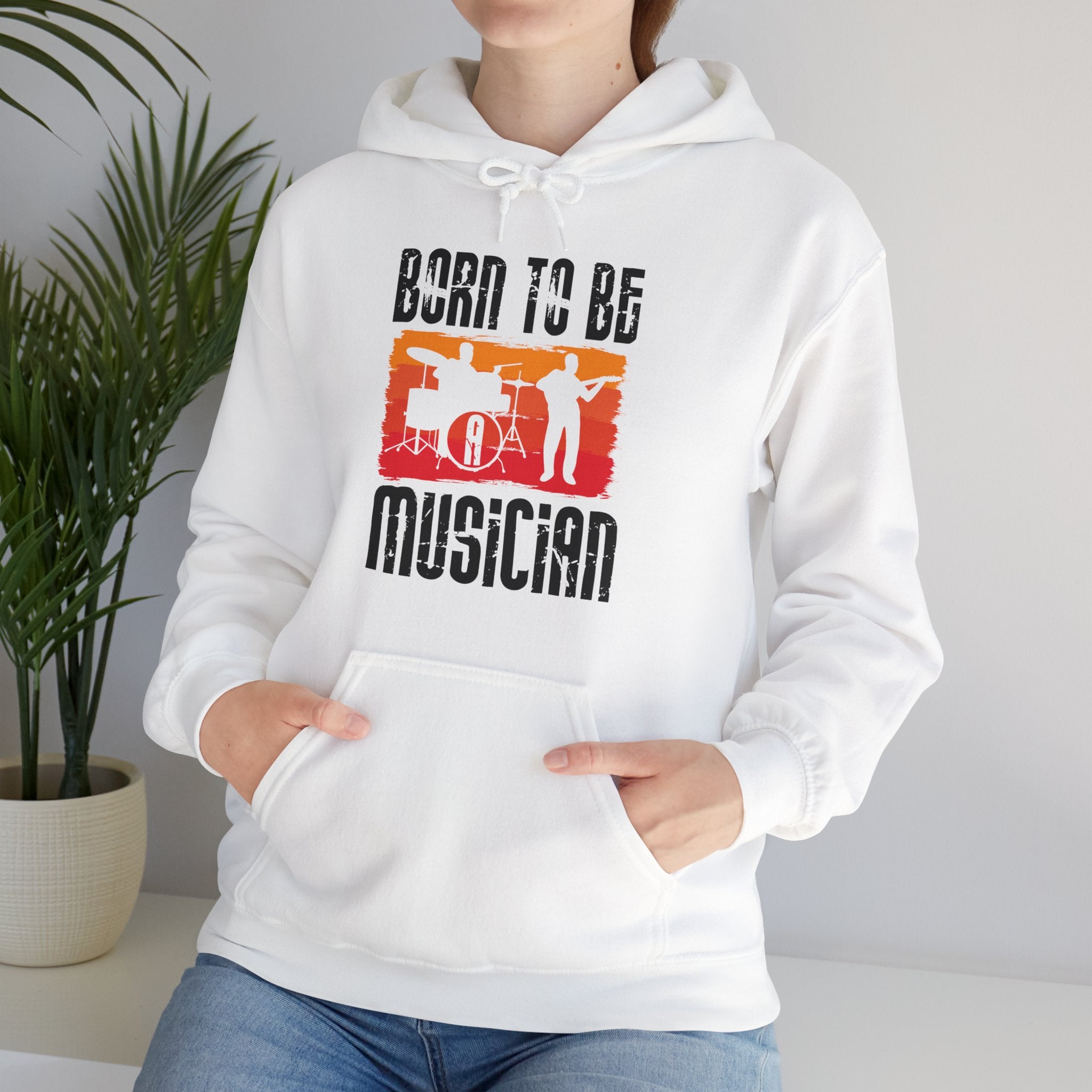 "Born To Be Musician"   Unisex Heavy Blend™ Hooded Sweatshirt