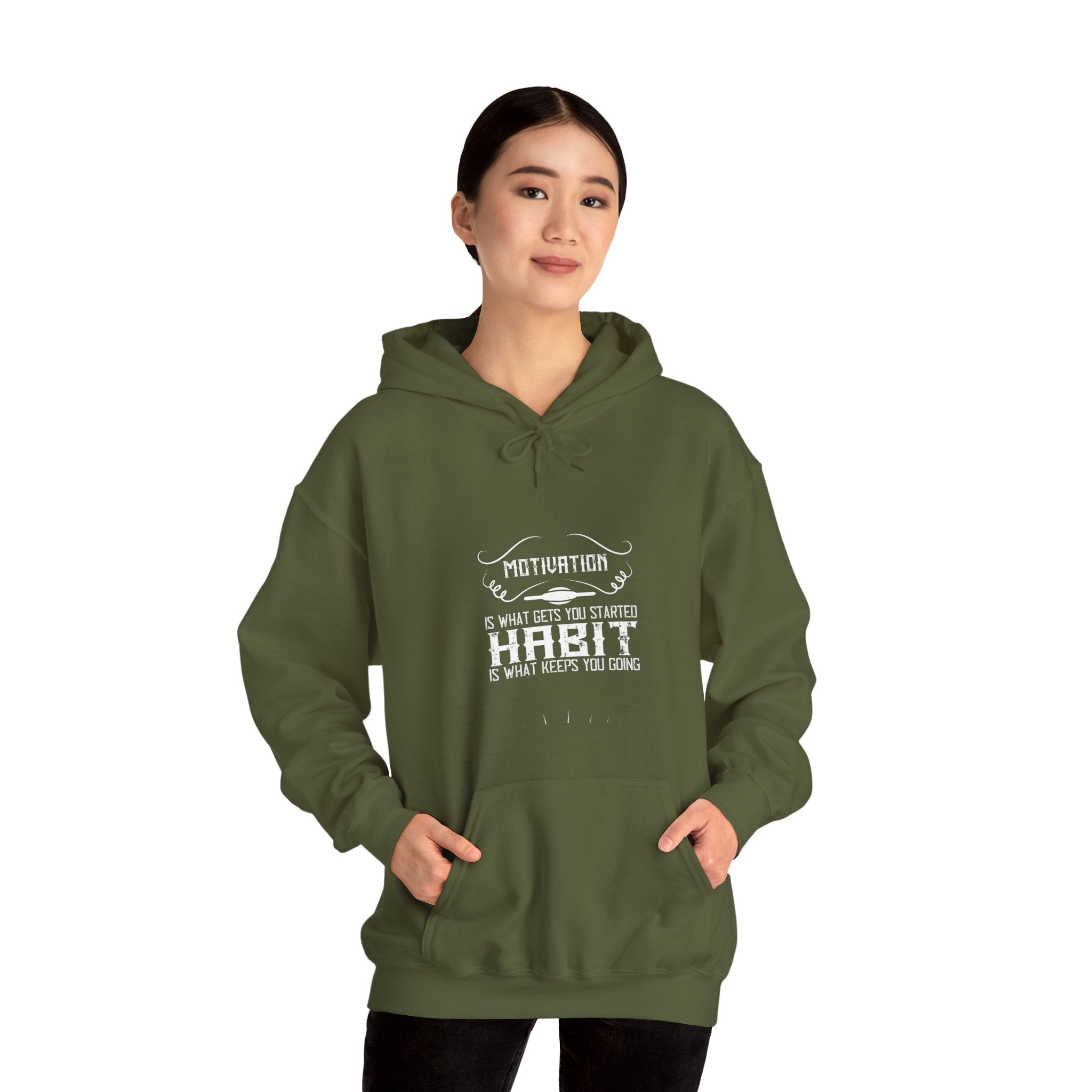 "Habit Is What Keeps You Going" Unisex Heavy Blend™ Hooded Sweatshirt