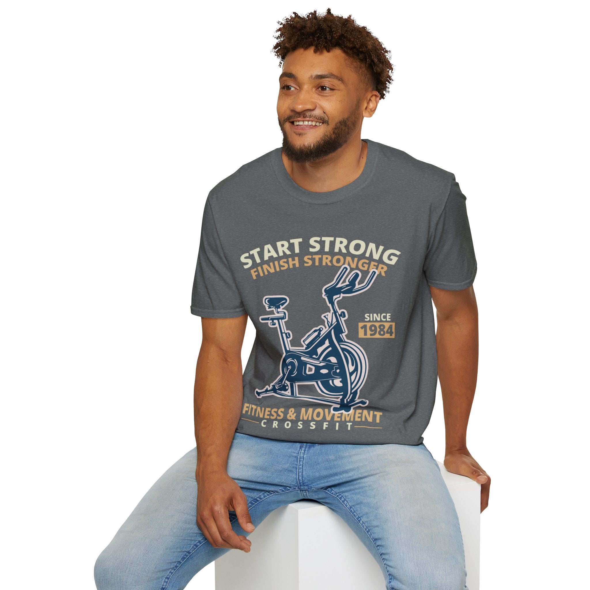 "Start Strong Finish Stronger" Unisex Soft style T-Shirt