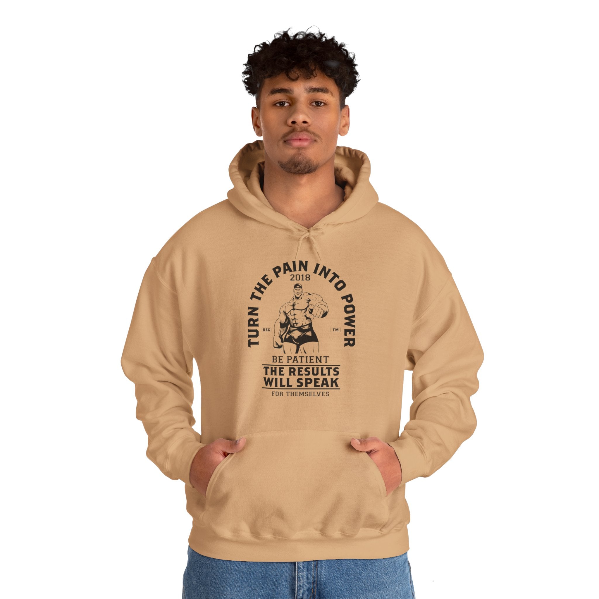 "Turn The Pain Into Power"  Unisex Heavy Blend™ Hooded Sweatshirt