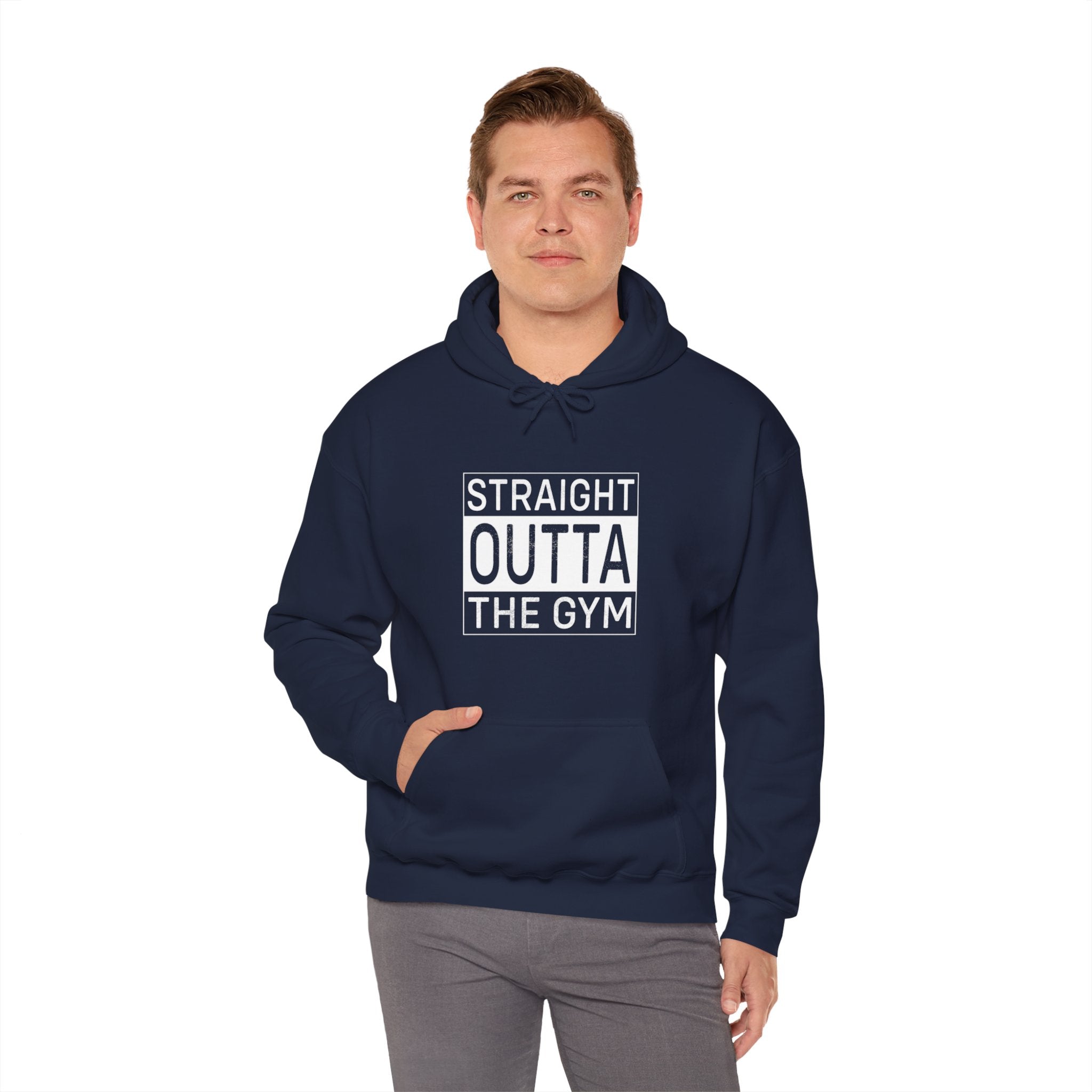 "Straight Outta A Gym'' Unisex Heavy Blend™ Hooded Sweatshirt