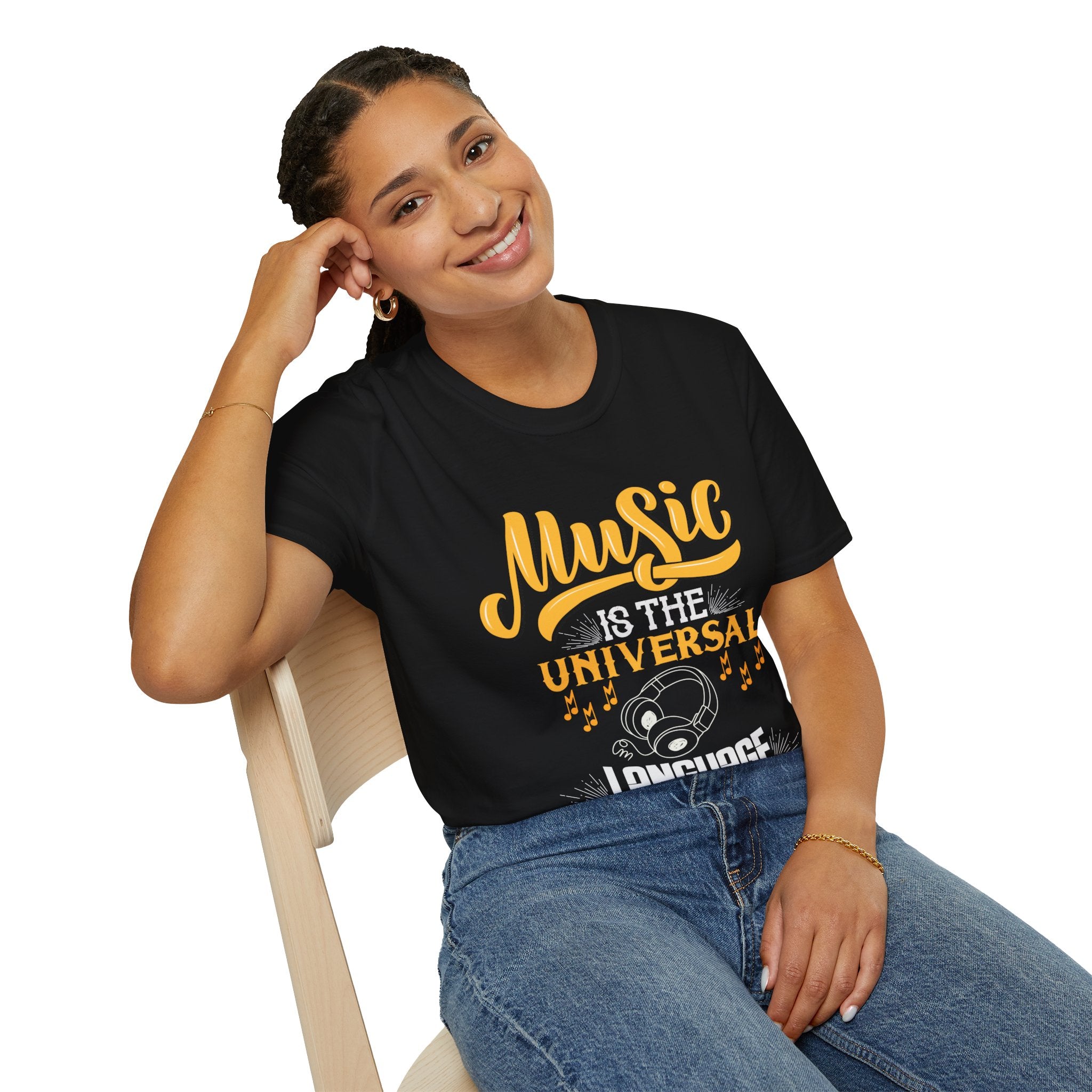 "Music Is The Universal Language Of Mankind" Unisex Soft style T-Shirt