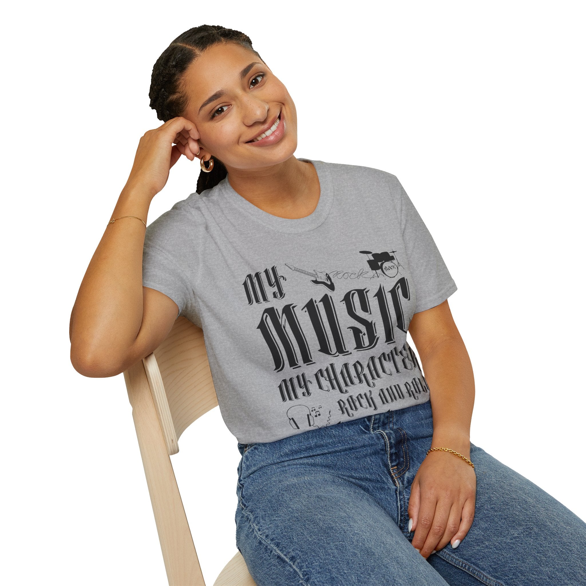 "My Music My Character Rock And Roll Station" Unisex Soft style T-Shirt