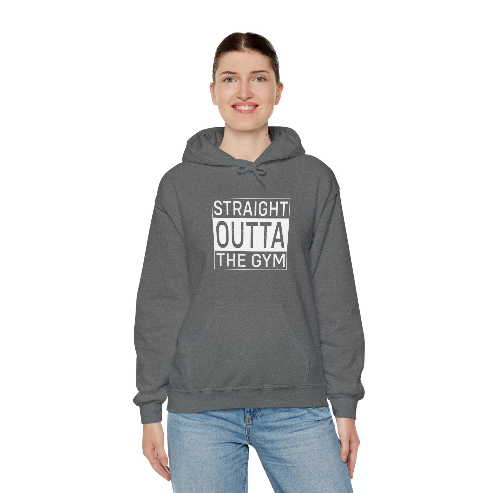 "Straight Outta A Gym'' Unisex Heavy Blend™ Hooded Sweatshirt