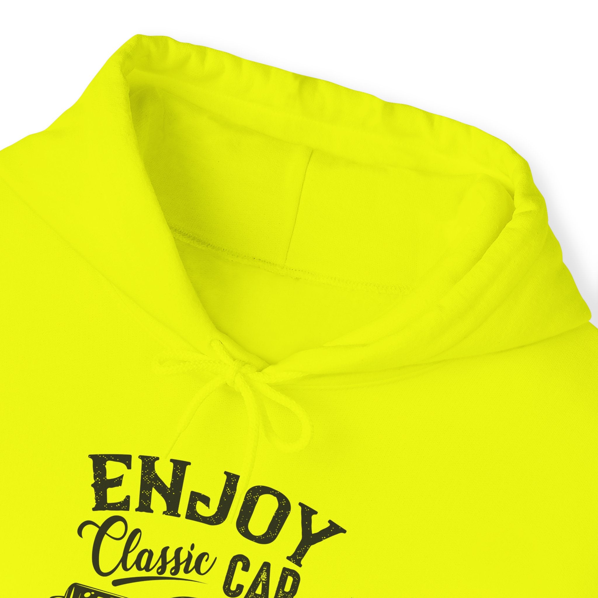 "ENJOY CLASSIC CAR VINTAGE RIDE COMMUNITY AIR-COOLED" Unisex Heavy Blend™ Hooded Sweatshirt