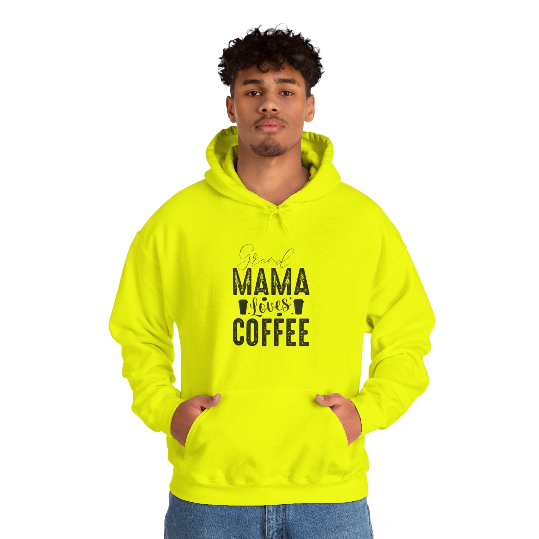 "GRAND MAMA LOVES COFFEE" Unisex Heavy Blend™ Hooded Sweatshirt