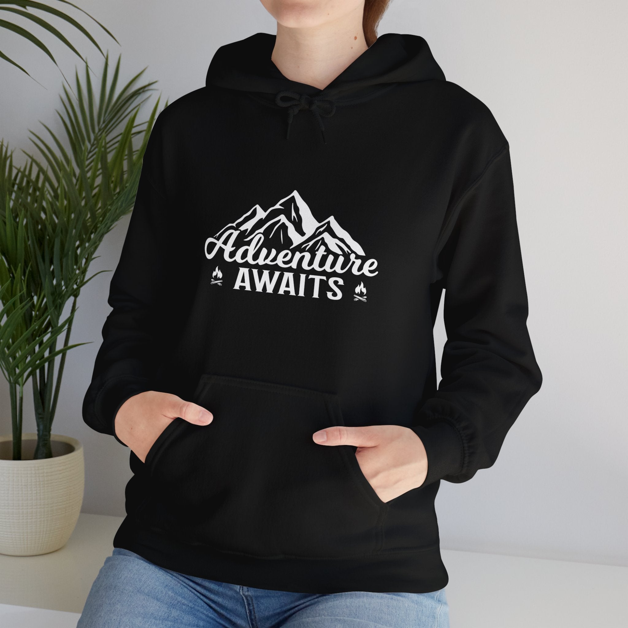 "Adventure Awaits" Unisex Heavy Blend™ Hooded Sweatshirt