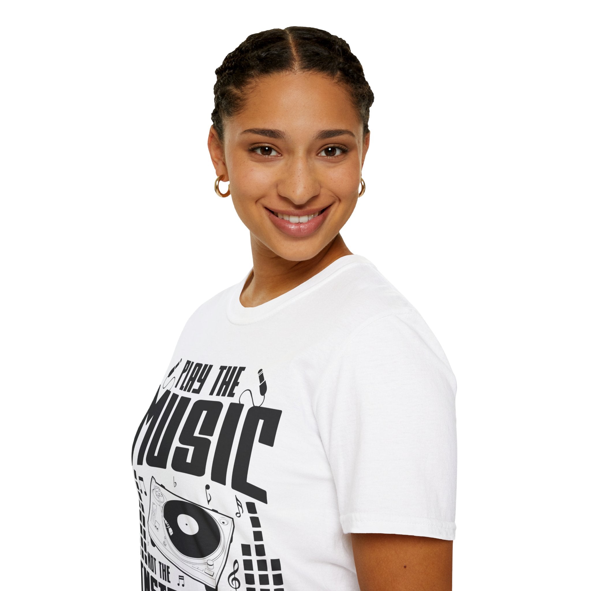 "Play The Music Not The Instrument"  Unisex Soft style T-Shirt