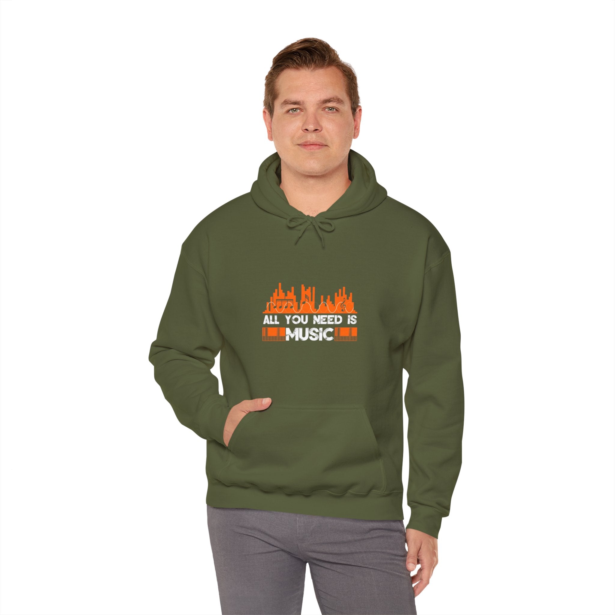 "All You Need Is Music" Unisex Heavy Blend™ Hooded Sweatshirt