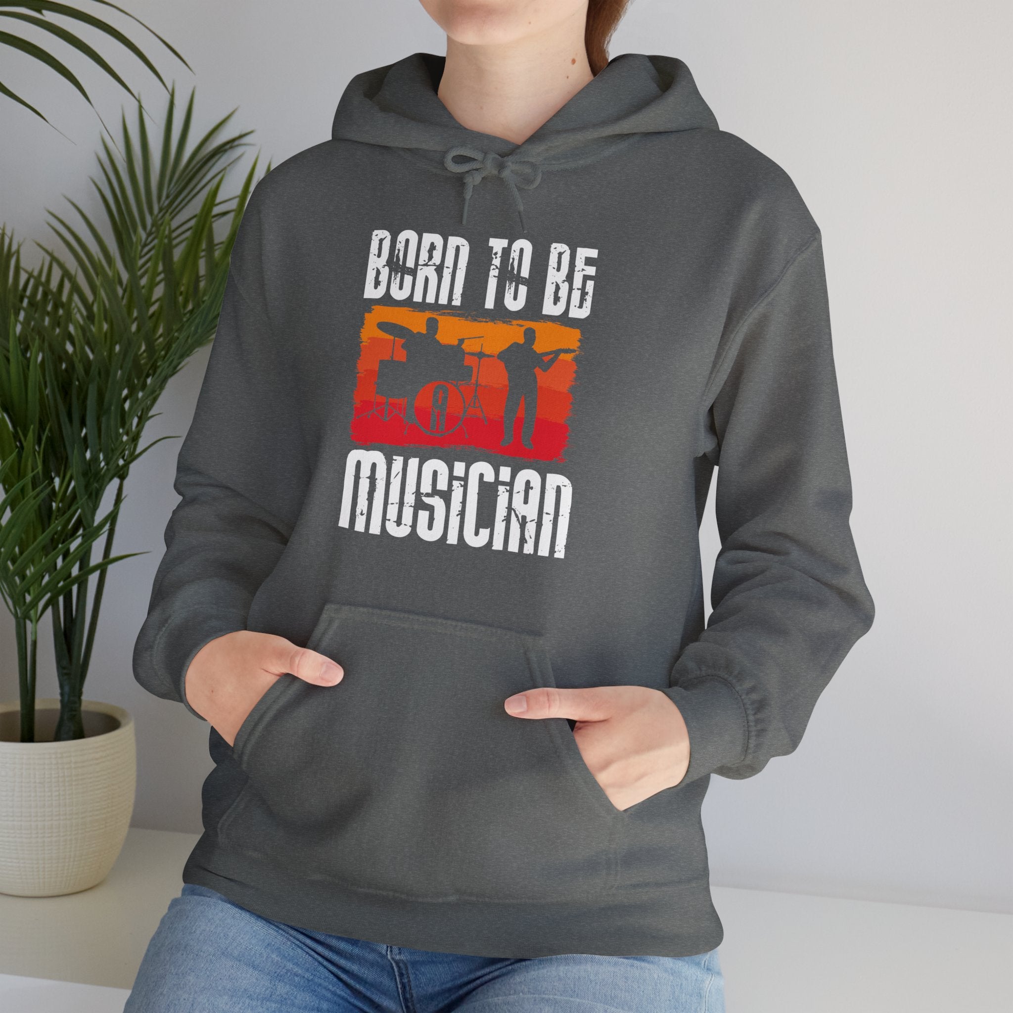 "Born To Be Musician"  Unisex Heavy Blend™ Hooded Sweatshirt