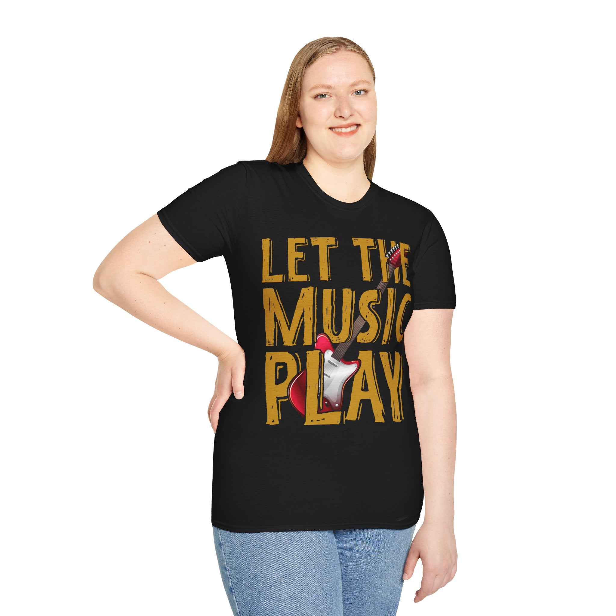 "Let The Music Play" Unisex Soft style T-Shirt