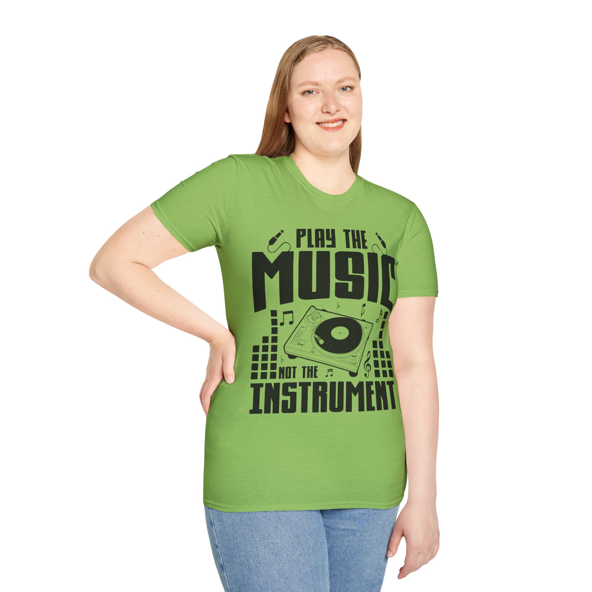 "Play The Music Not The Instrument"  Unisex Soft style T-Shirt