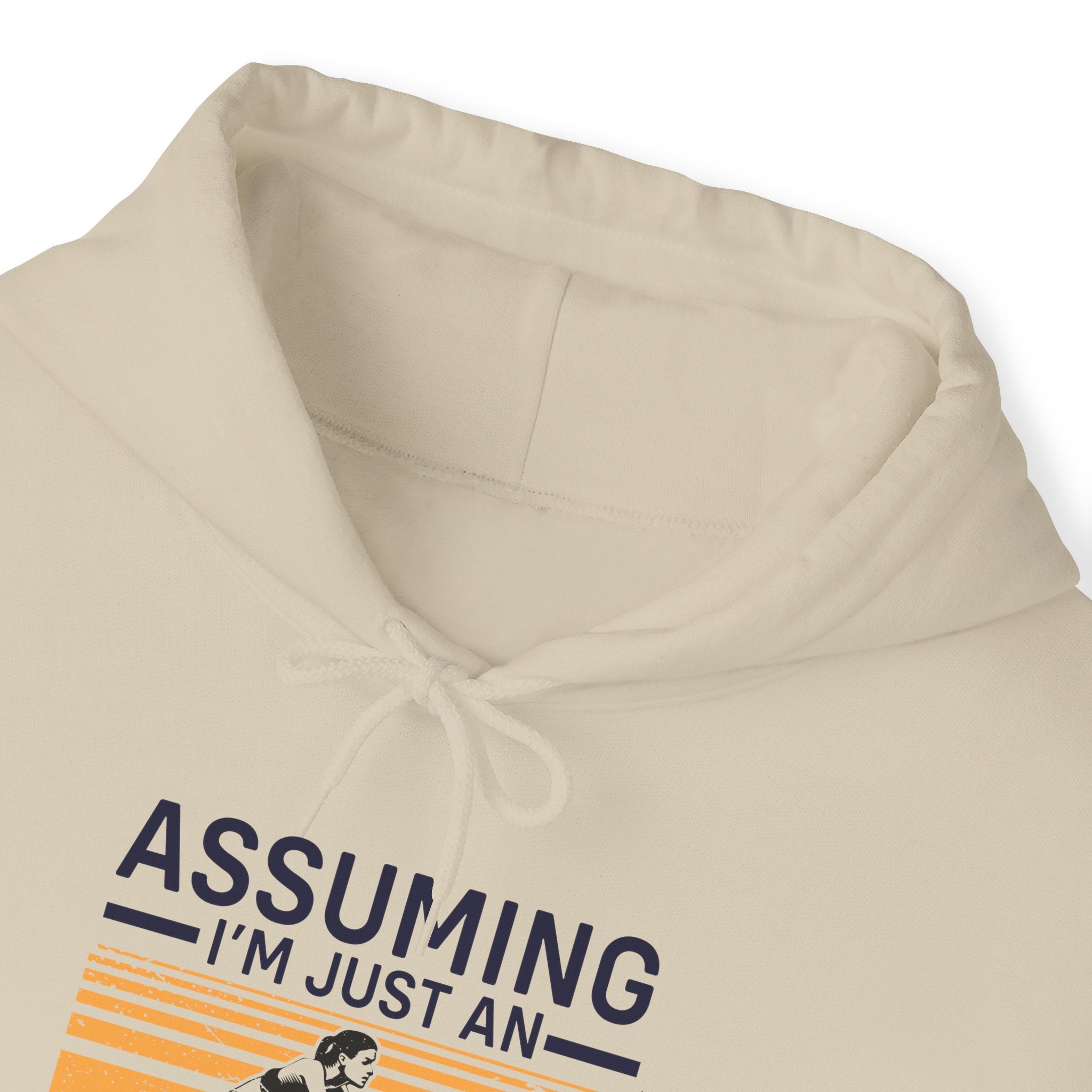 "Assuming I M Just An Old Lady Was Your First Mistake"  Unisex Heavy Blend™ Hooded Sweatshirt