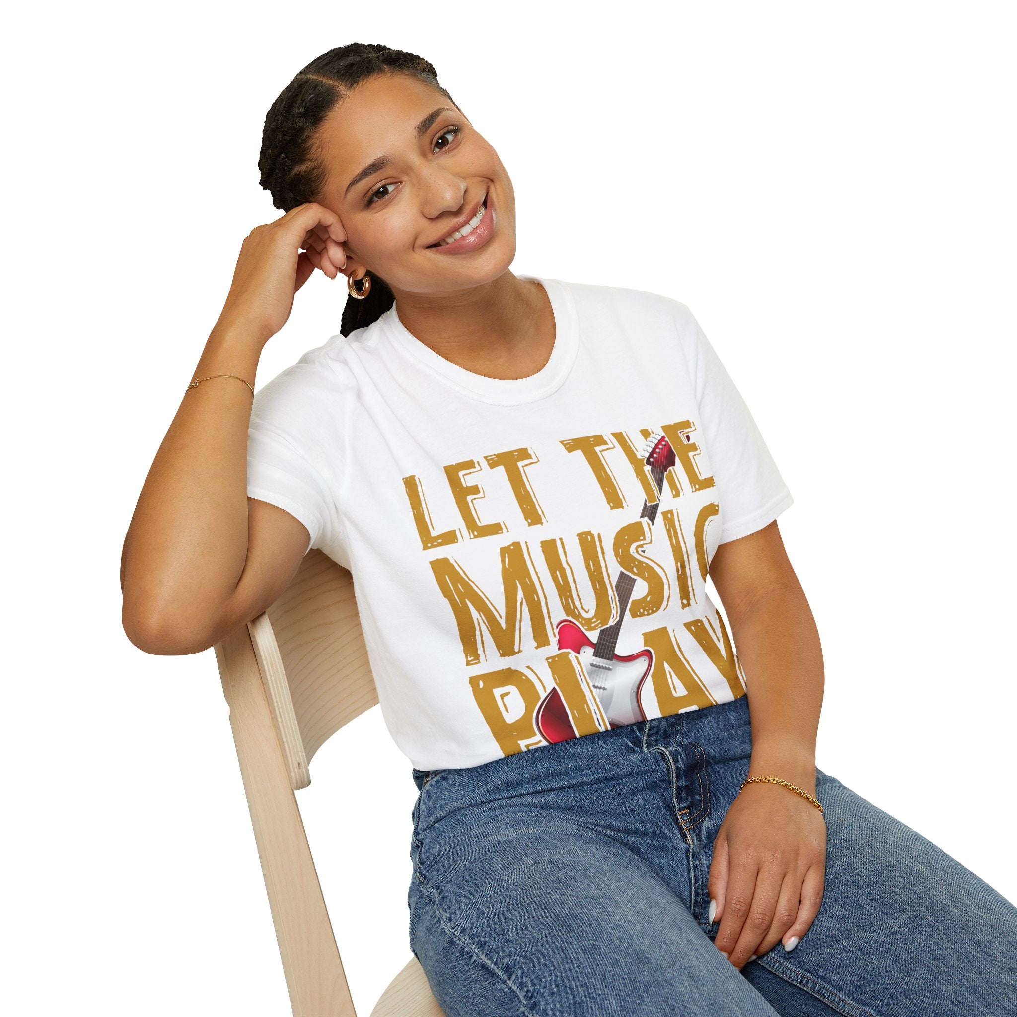 "Let The Music Play" Unisex Soft style T-Shirt