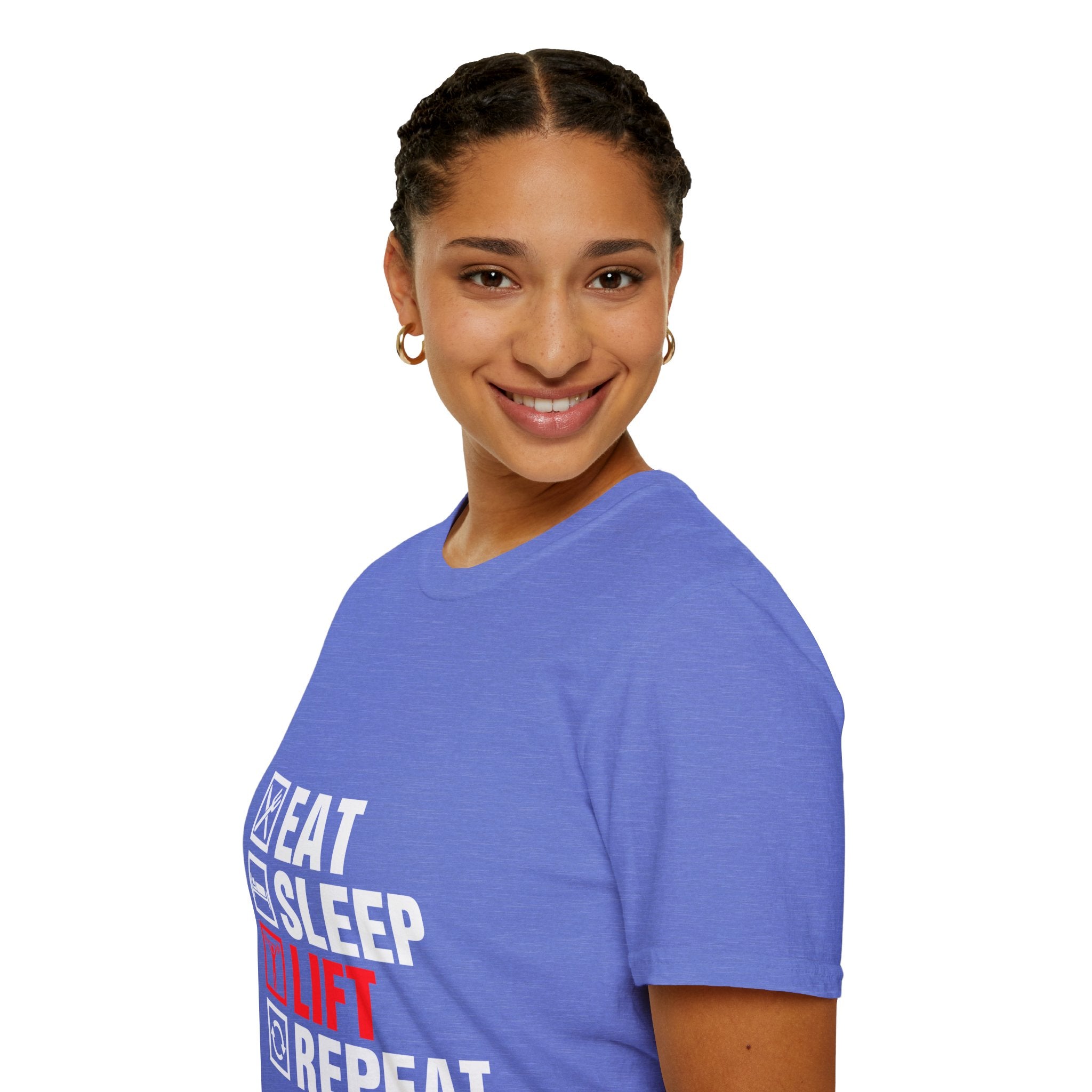 "Eat Sleep Lift Repeat" Unisex Soft Style T-Shirt