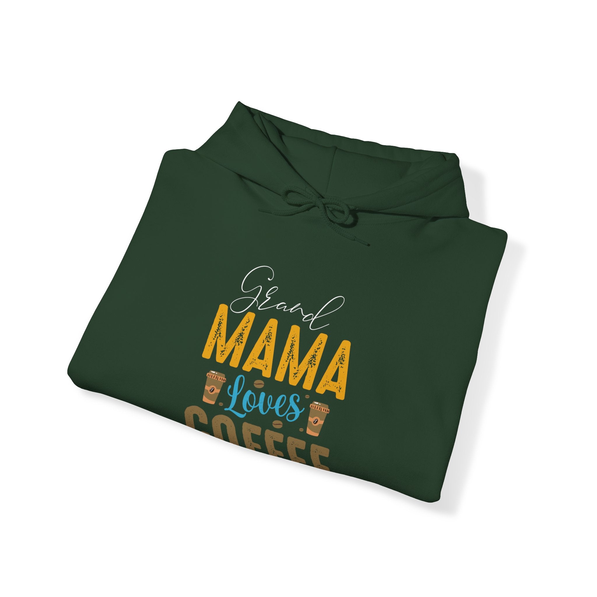 "GRAND MAMA LOVES COFFEE" Unisex Heavy Blend™ Hooded Sweatshirt