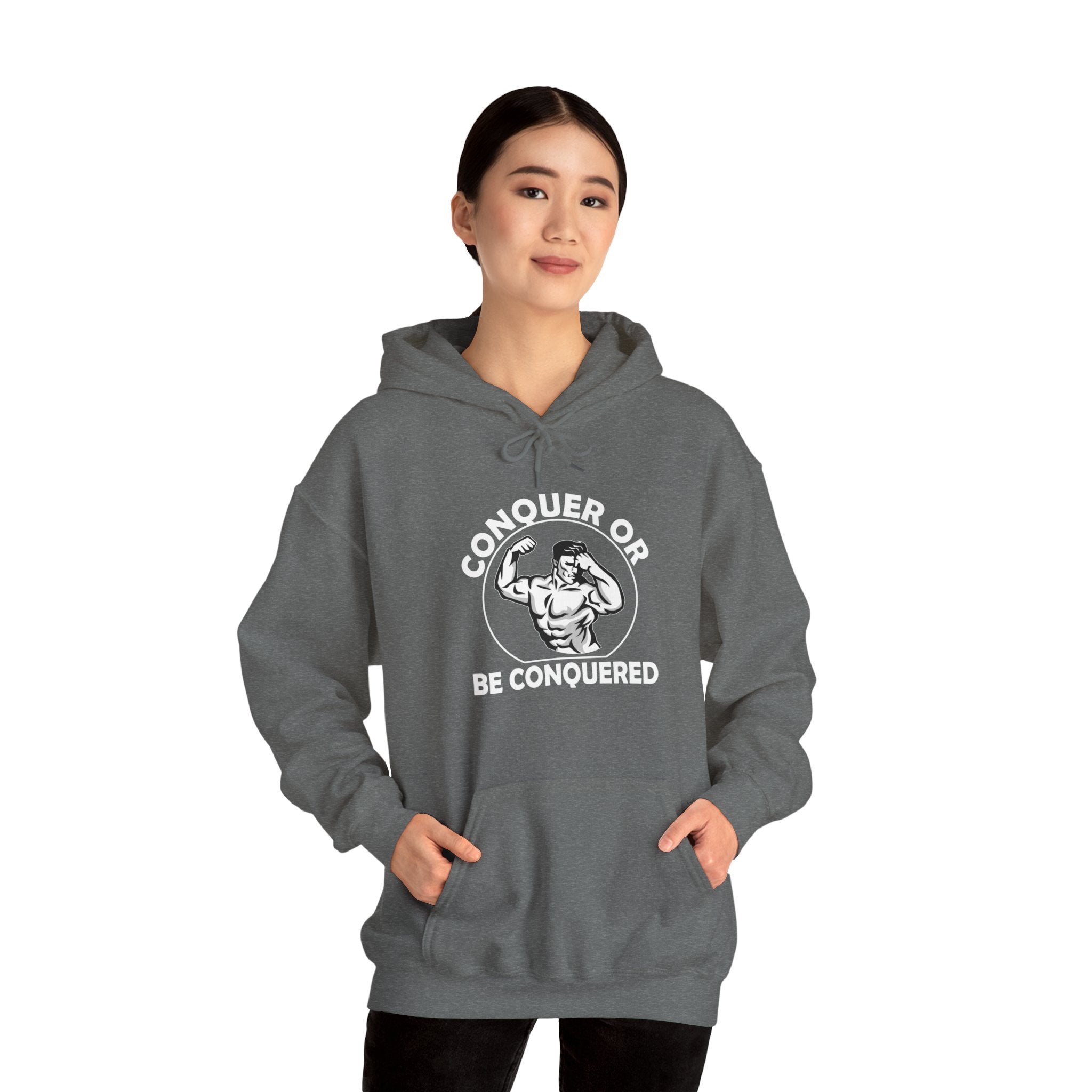 "Conquer Or Conquered" Unisex Heavy Blend™ Hooded Sweatshirt