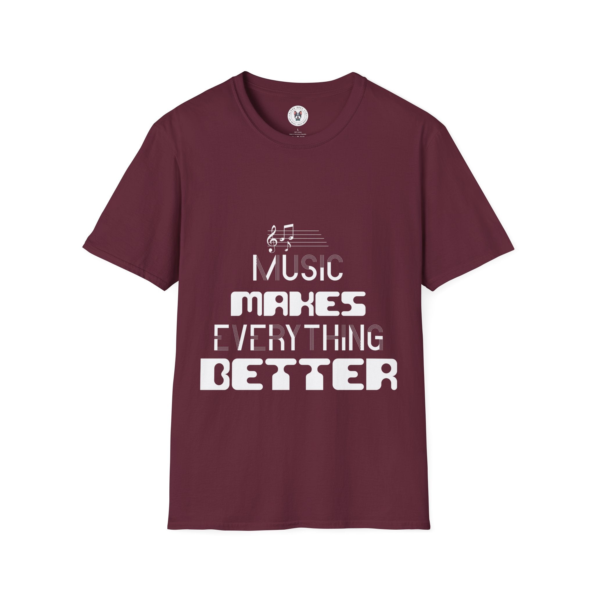 "Music Makes Everything Better"  Unisex Soft style T-Shirt