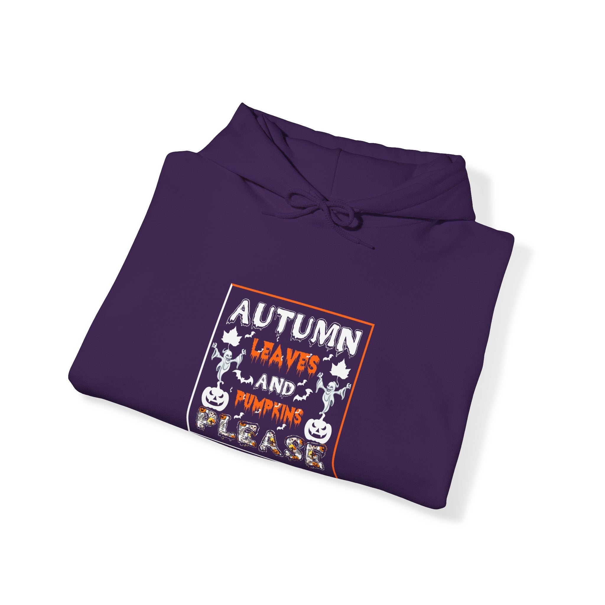 "AUTUMN LEAVES AND PUMPKINS PLEASE" Unisex Heavy Blend™ Hooded Sweatshirt