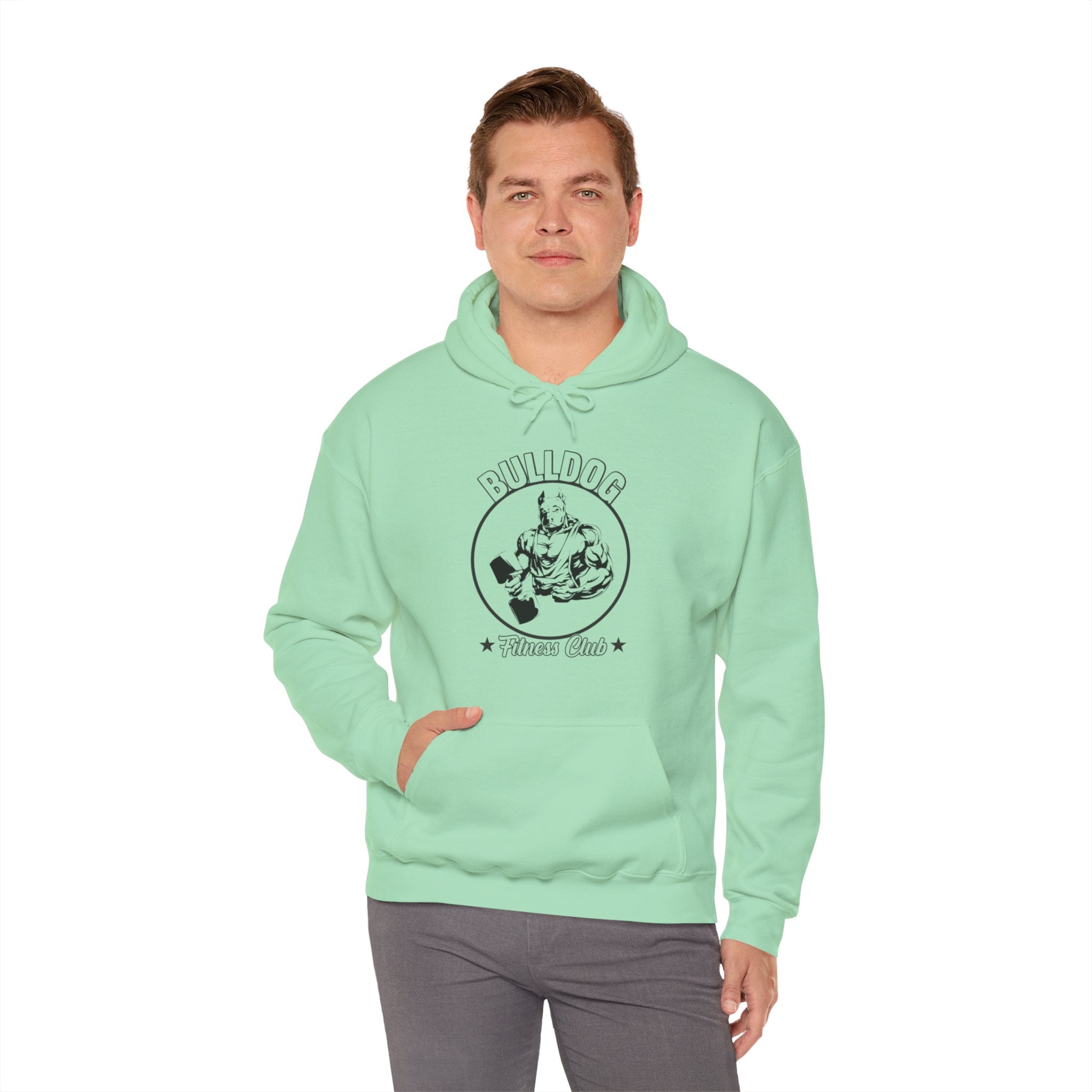 "BullDog Fitness Club"  Unisex Heavy Blend™ Hooded Sweatshirt