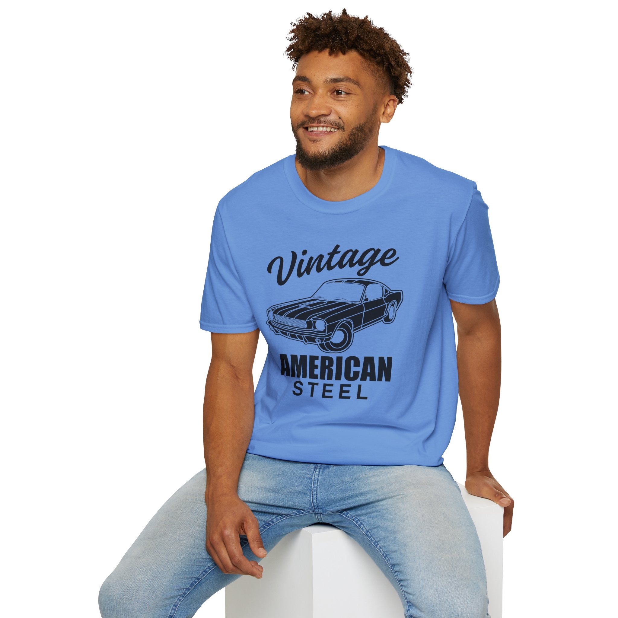 "VINTAGE AMERICAN STEEL" Unisex Soft style T-Shirt