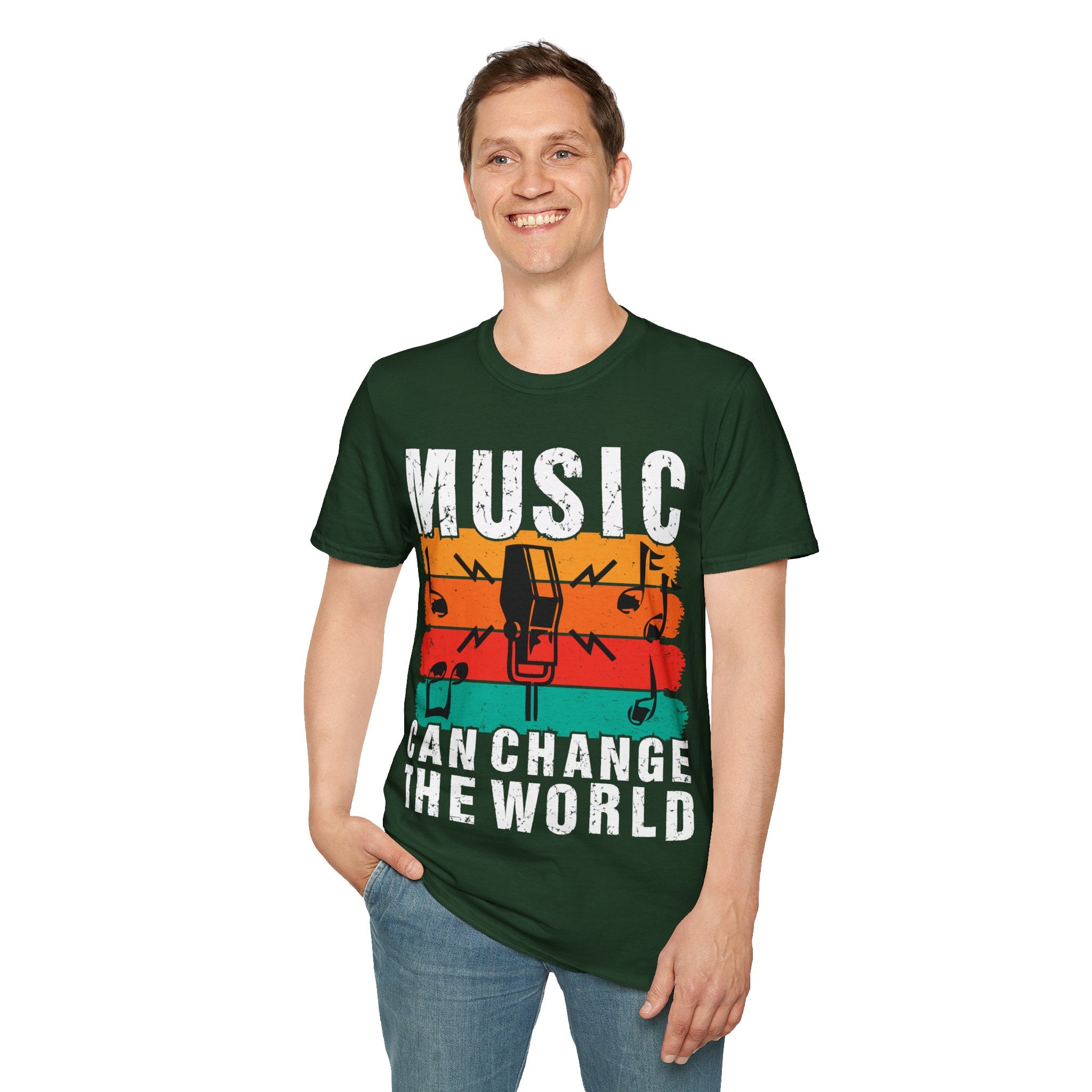 "Music Can Change The World" Unisex Soft style T-Shirt