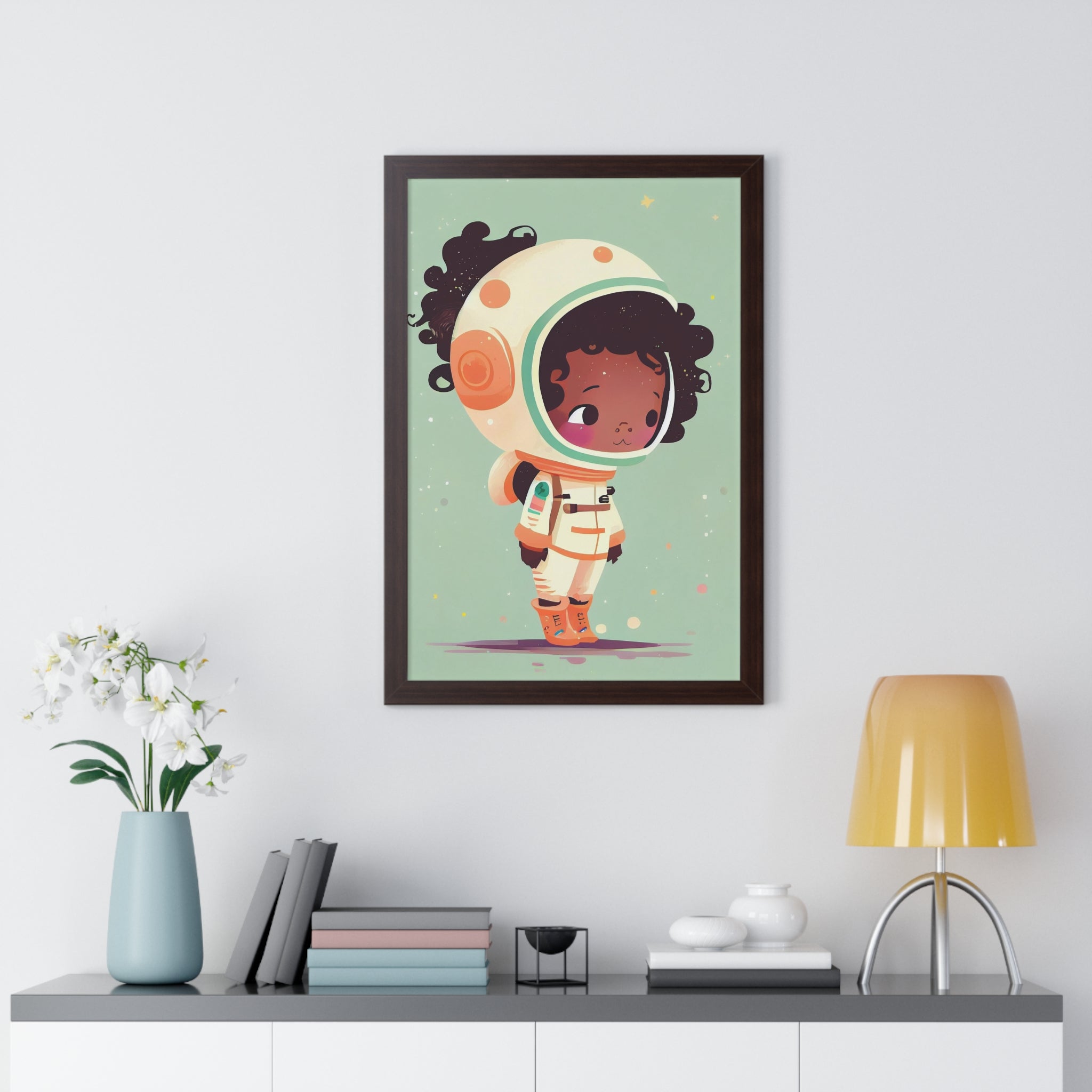 "BG ASTRONAUT" Framed Vertical Poster