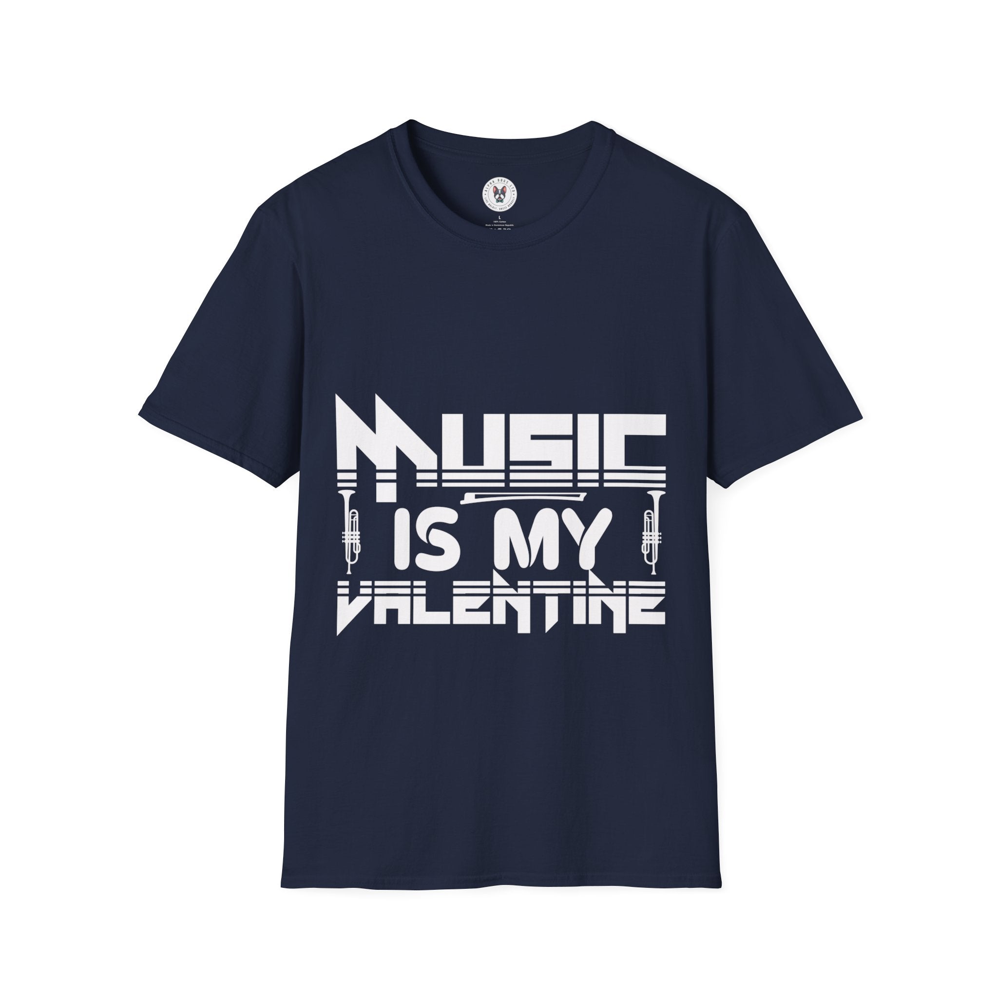 "Music Is My Valentine" Unisex Soft style T-Shirt