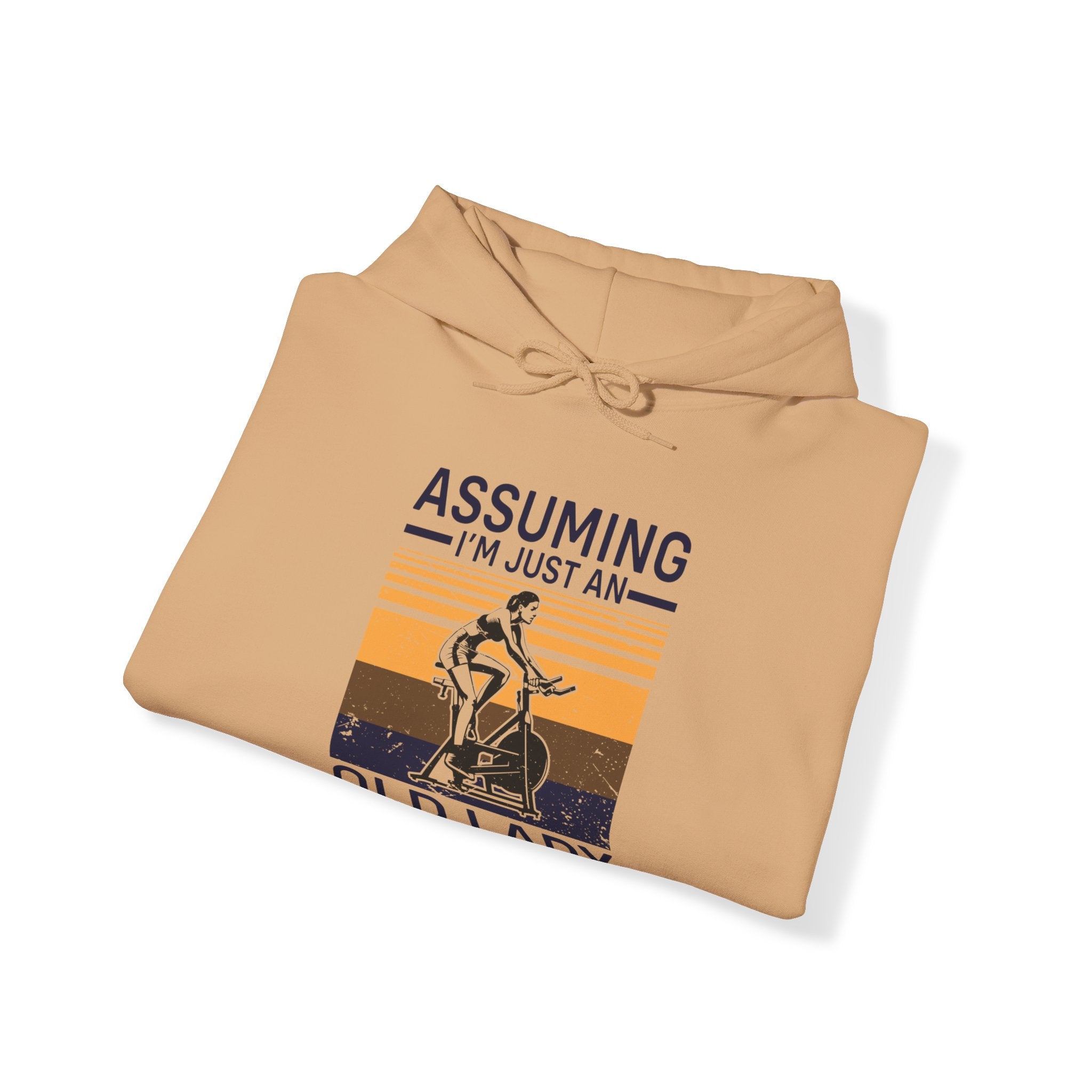 "Assuming I M Just An Old Lady Was Your First Mistake"  Unisex Heavy Blend™ Hooded Sweatshirt