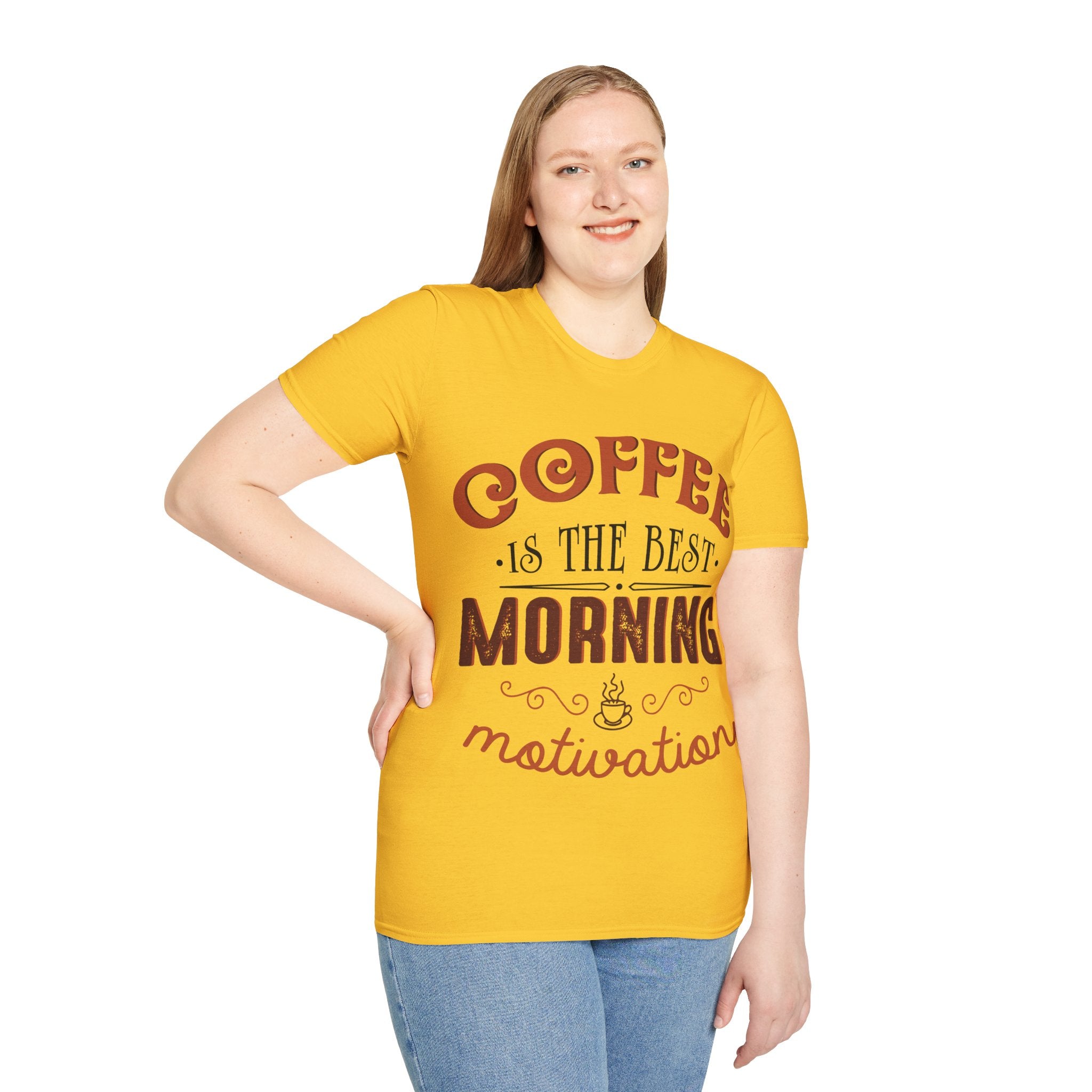 "COFFEE IS THE BEST MORNING MOTIVATION" Unisex Soft style T-Shirt