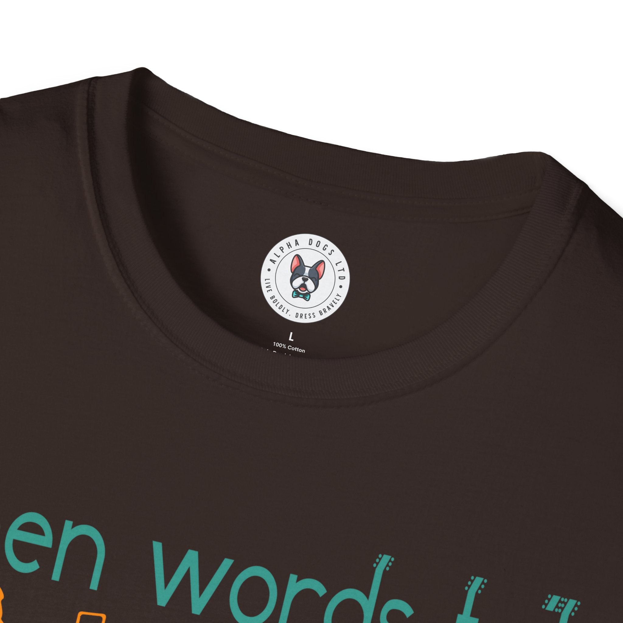 "When Words Fail Music Speaks" Unisex Soft style T-Shirt