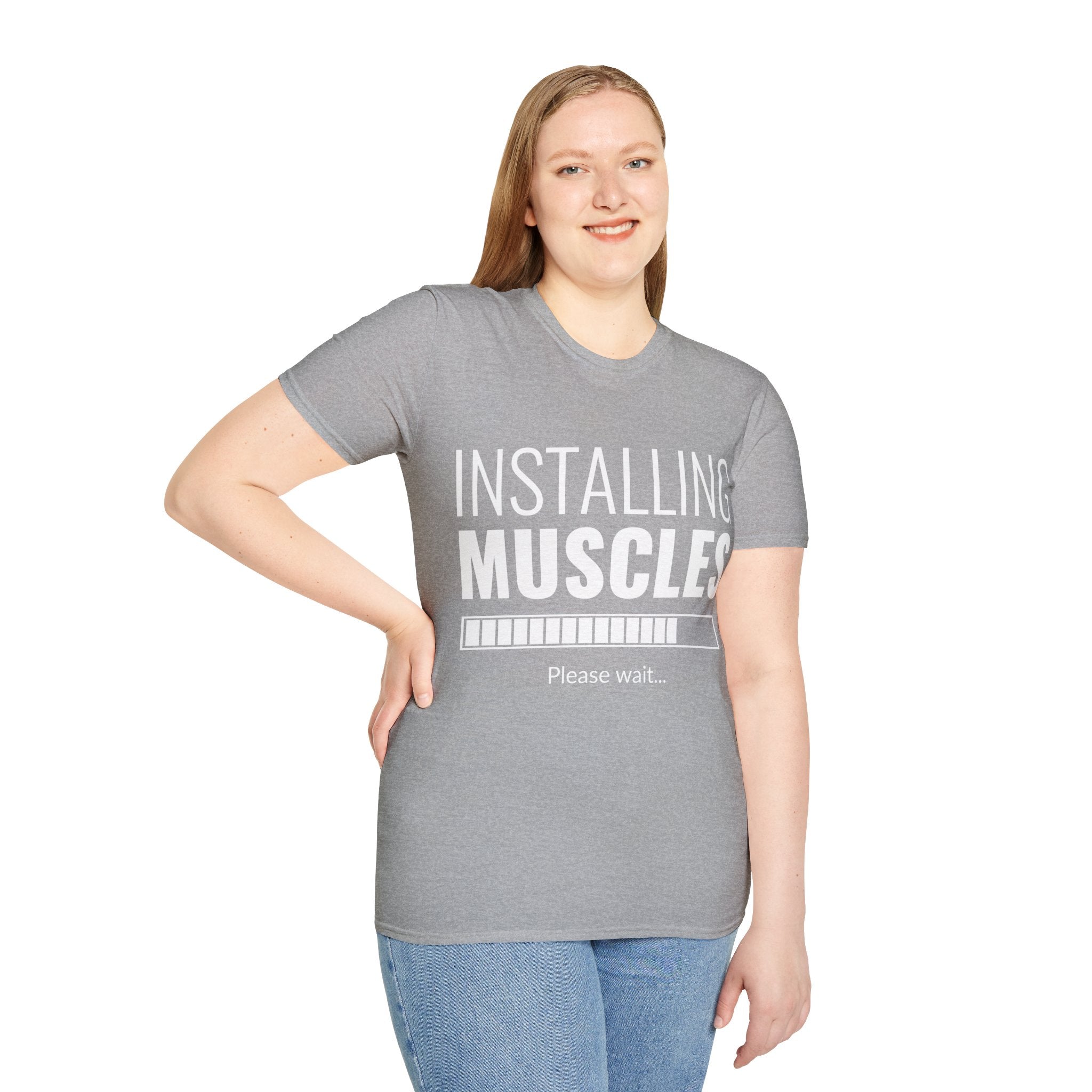 "Installing Muscles" Unisex Soft style T-Shirt