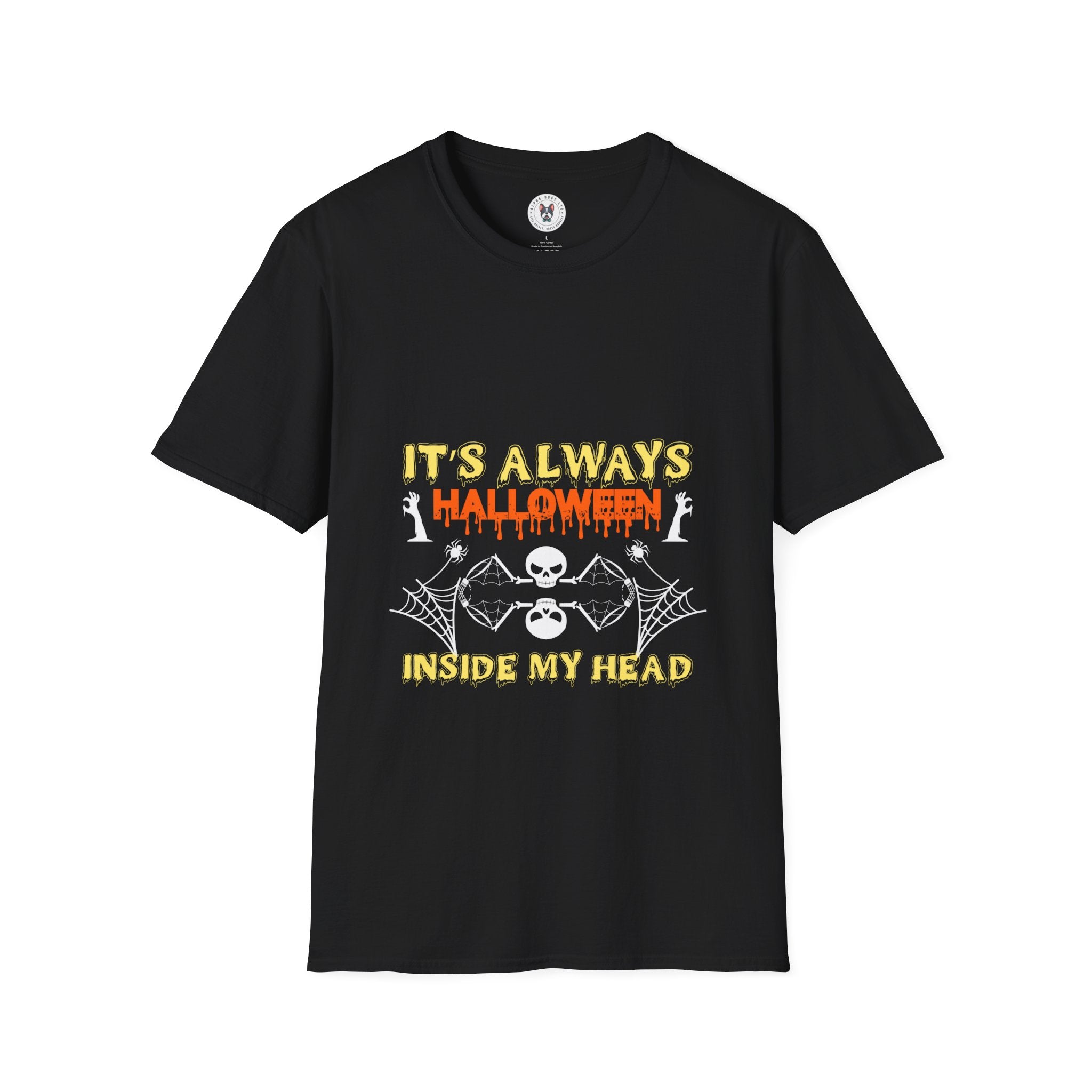 "IT'S ALWAYS HALLOWEEN INSIDE MY HEAD" Unisex Soft style T-Shirt