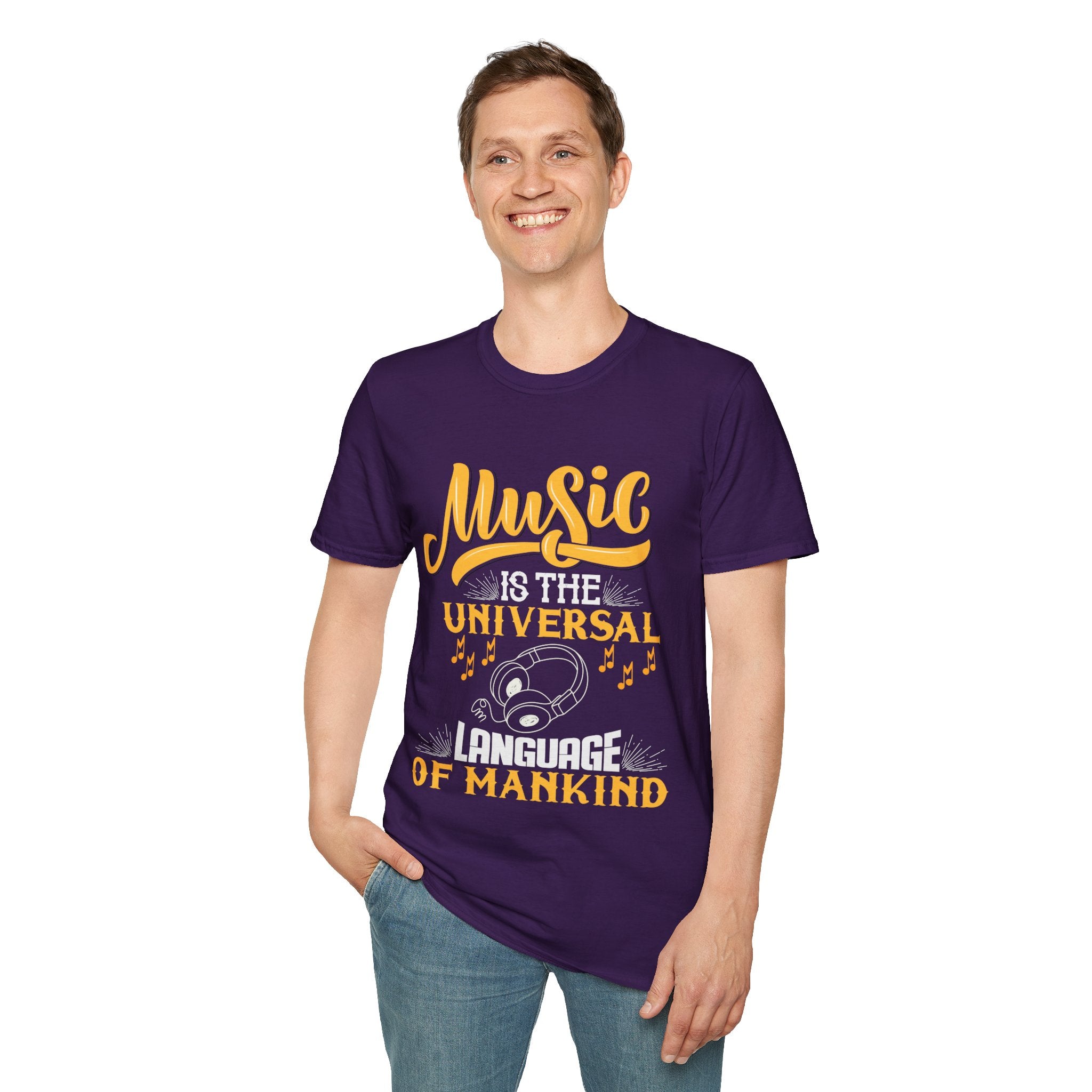 "Music Is The Universal Language Of Mankind" Unisex Soft style T-Shirt