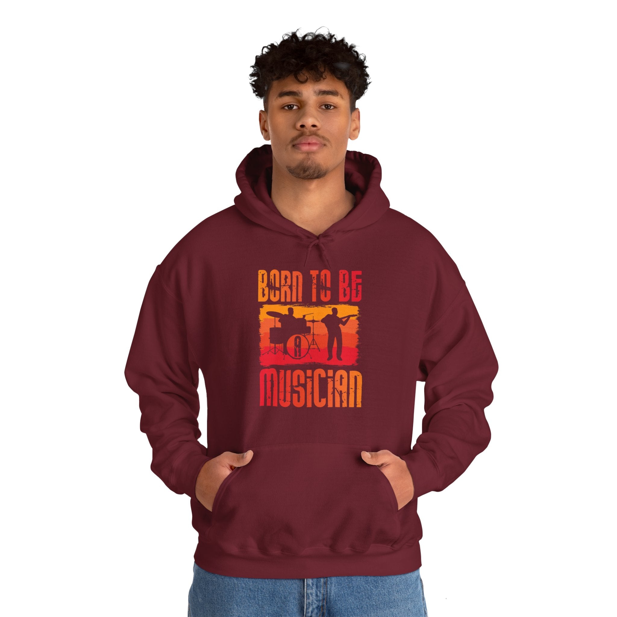 "Born To Be Musician"   Unisex Heavy Blend™ Hooded Sweatshirt