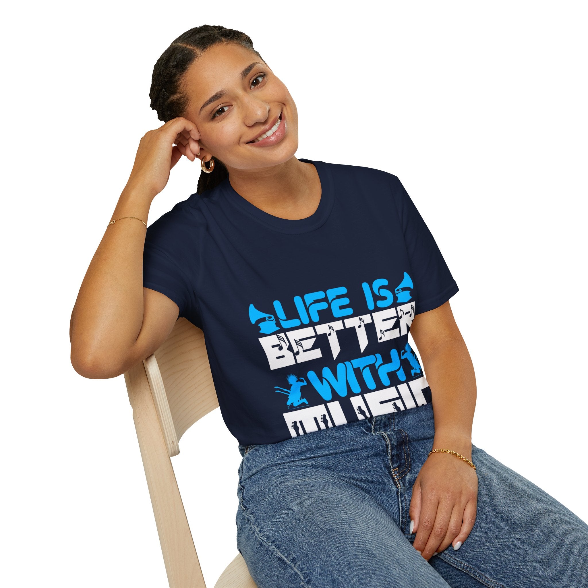 "Life Is Better With Music" Unisex Soft style T-Shirt