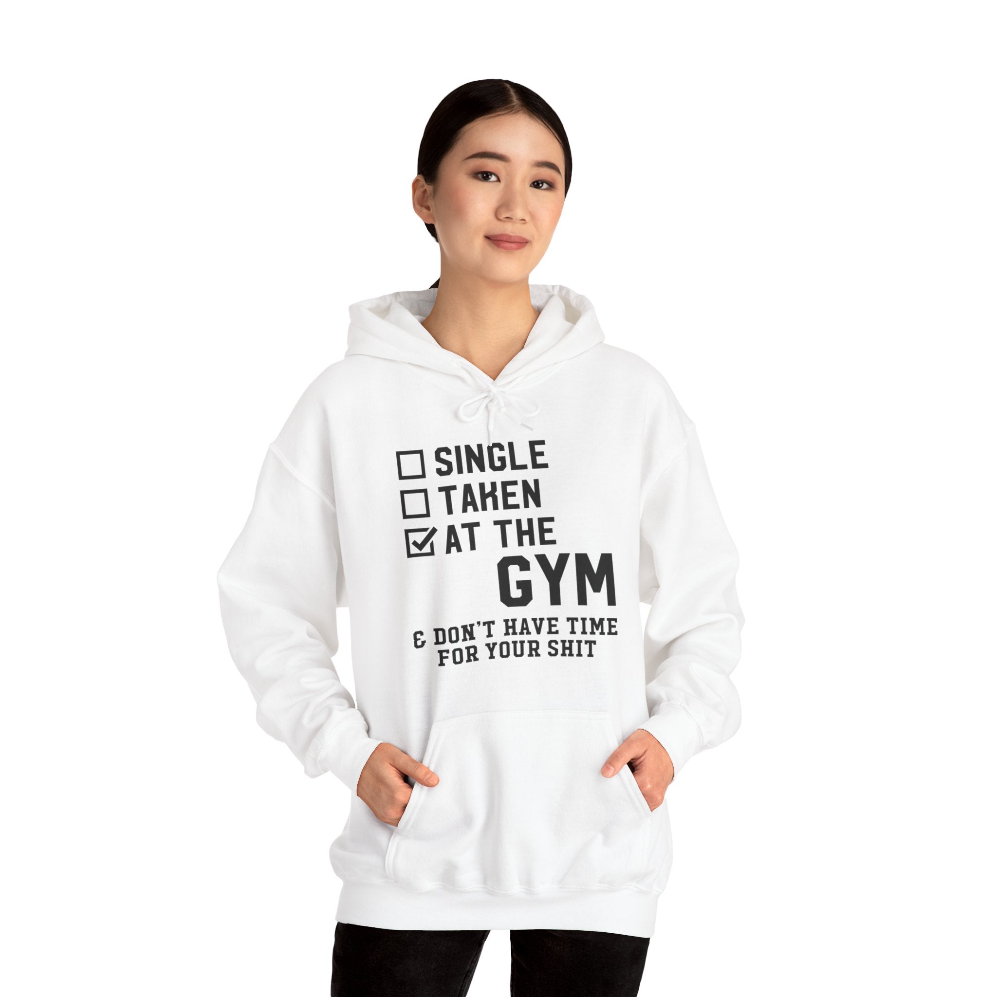 "At Gym,Not Have Time For Your Shit" Unisex Heavy Blend™ Hooded Sweatshirt