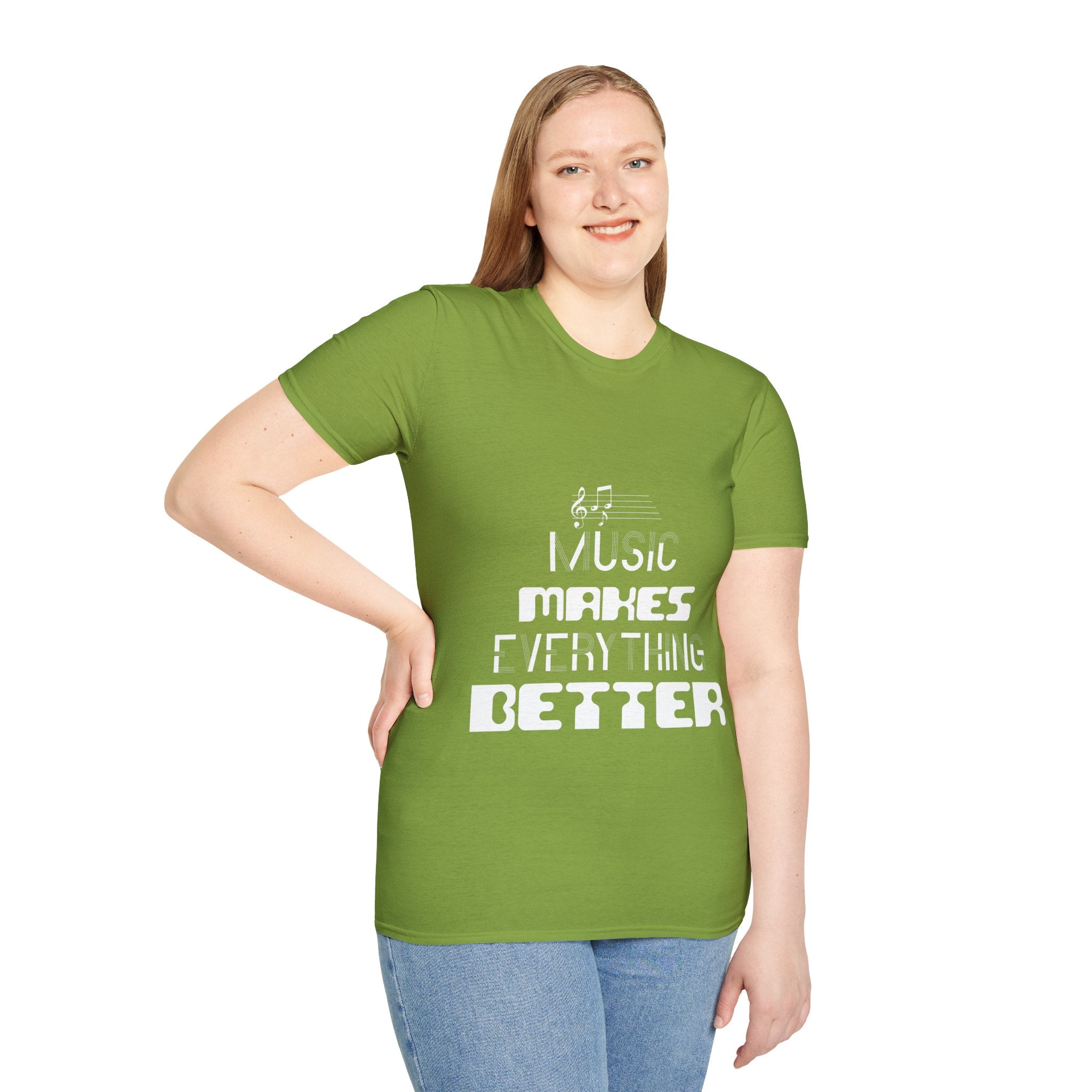 "Music Makes Everything Better"  Unisex Soft style T-Shirt