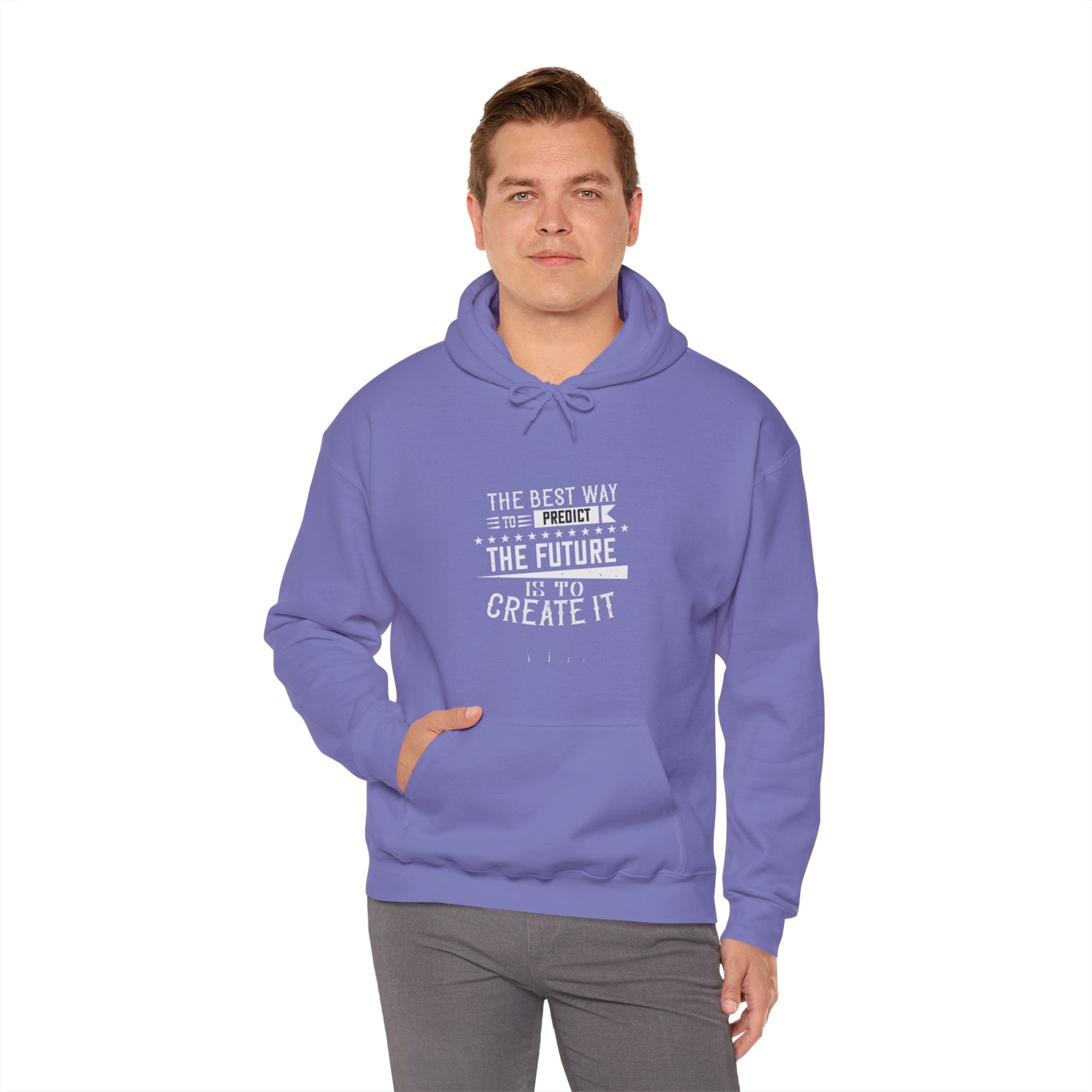 "The best way to predict the future is to create it" Unisex Heavy Blend™ Hooded Sweatshirt